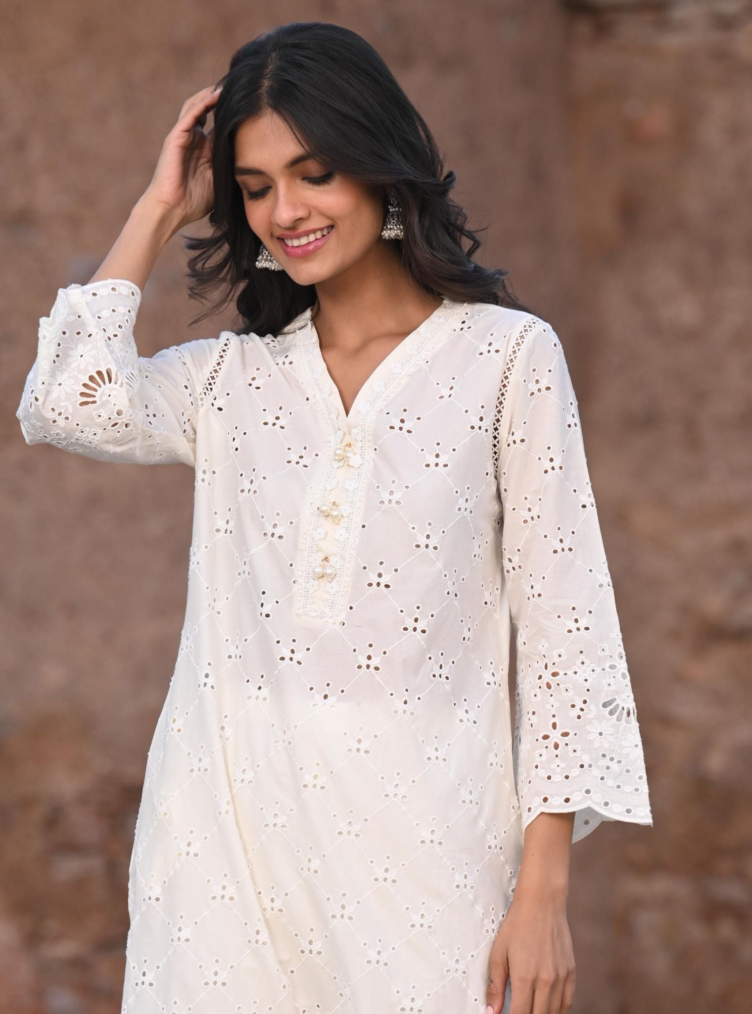 Perth Supima Cotton White Kurta Set