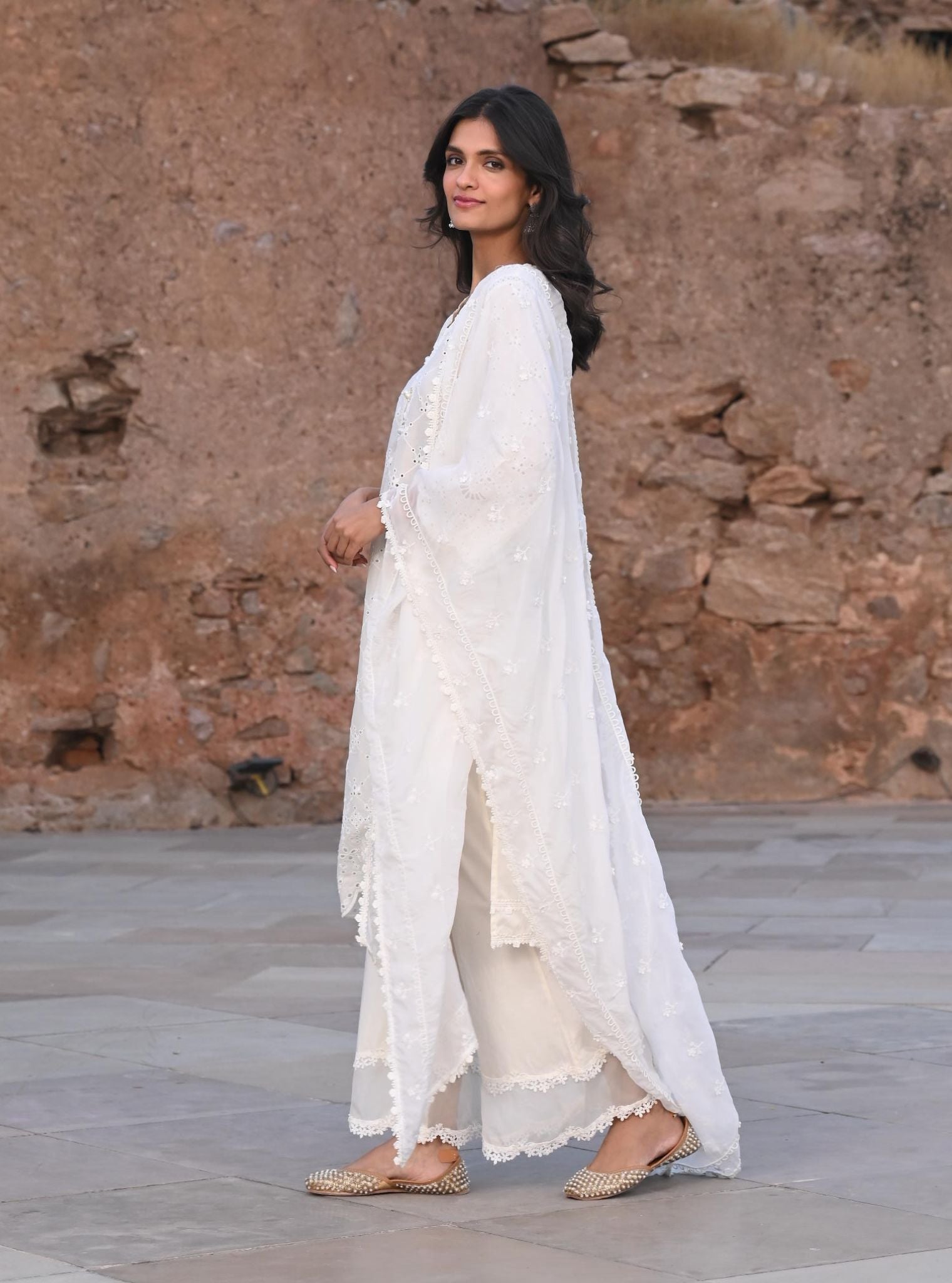 Perth Supima Cotton White Kurta Set