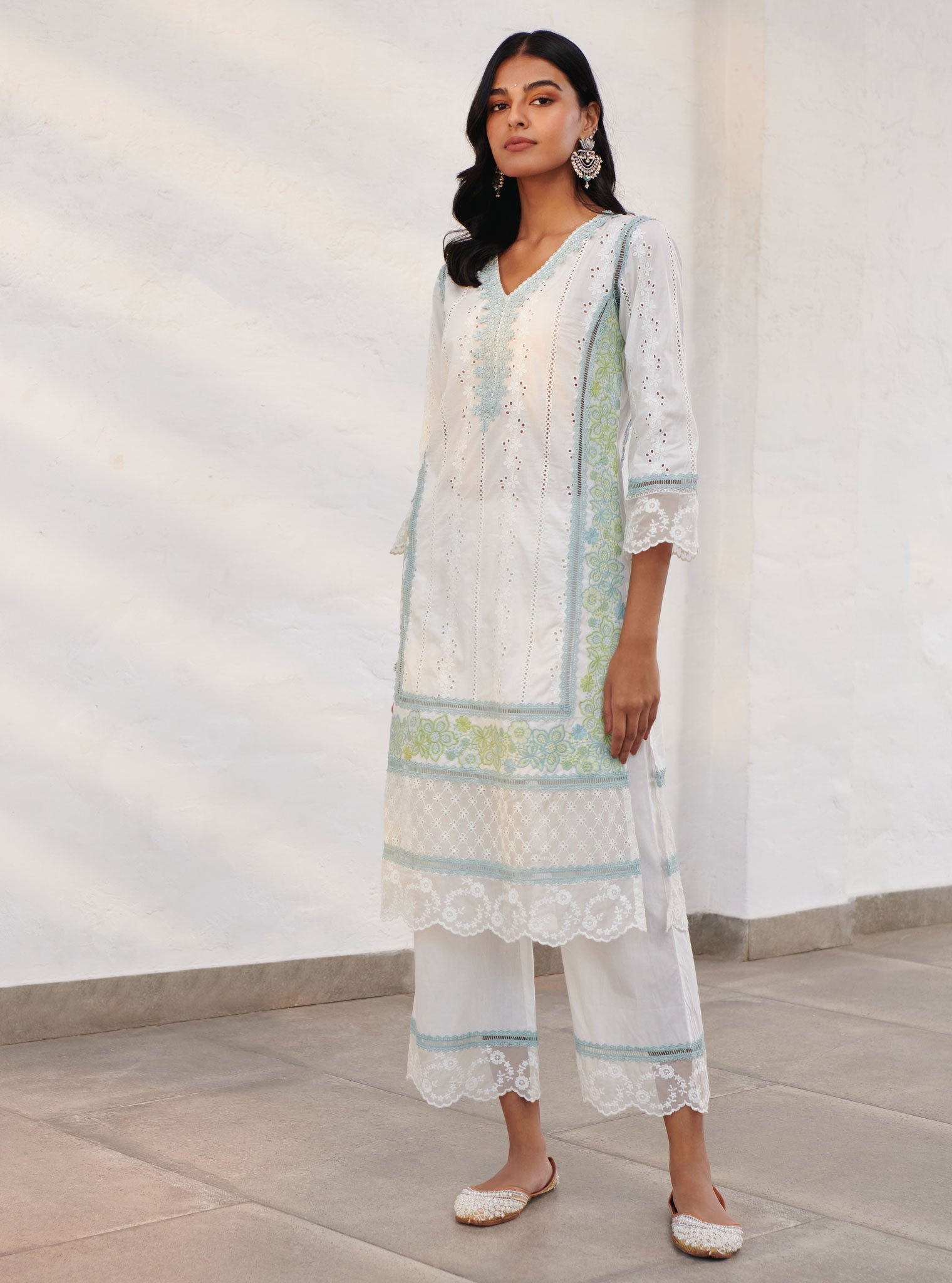 Wiltshire Supima Cotton White Kurta Set