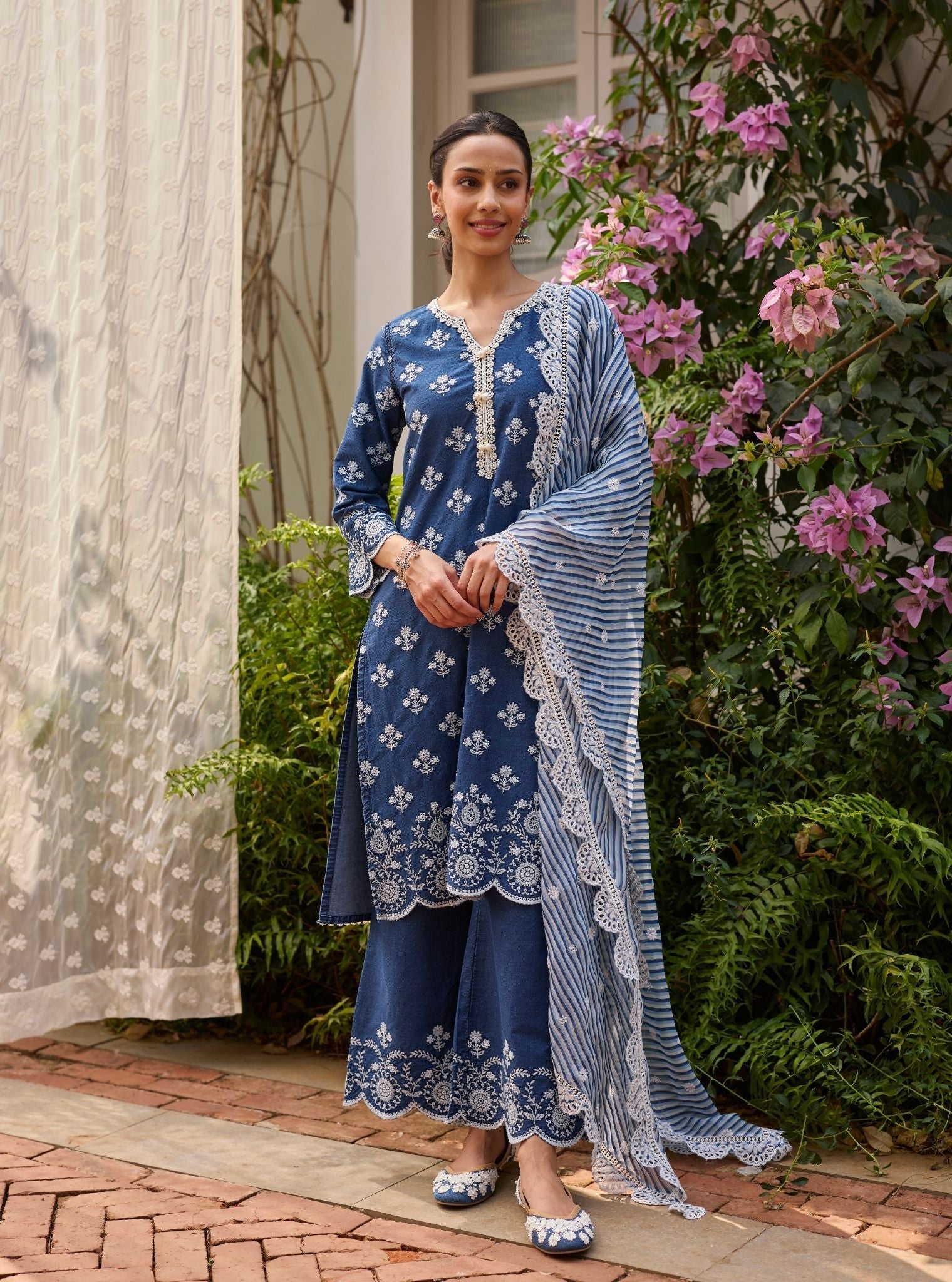 Bhairavi Denim Kurta Set