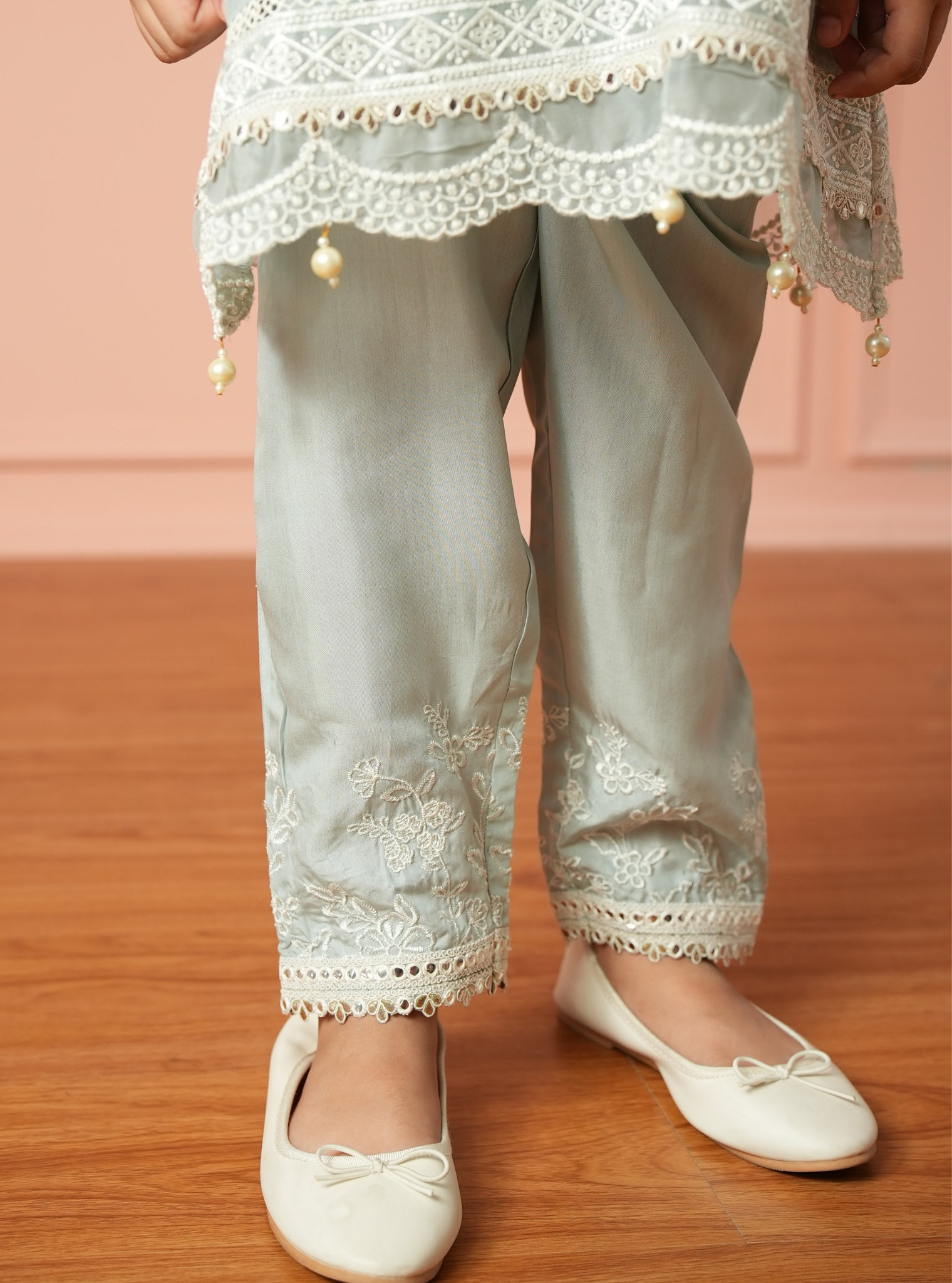 Eirlys Organza Light Blue Kurta Set