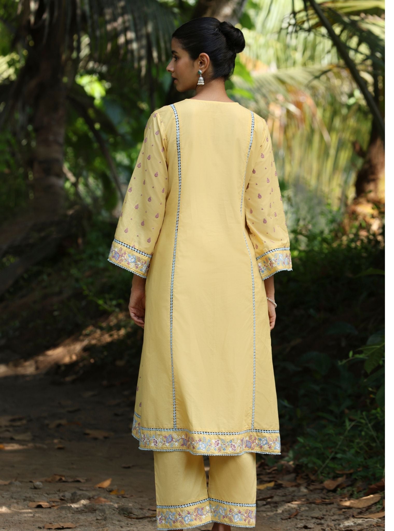 Shira Supima Cotton Yellow Kurta Set