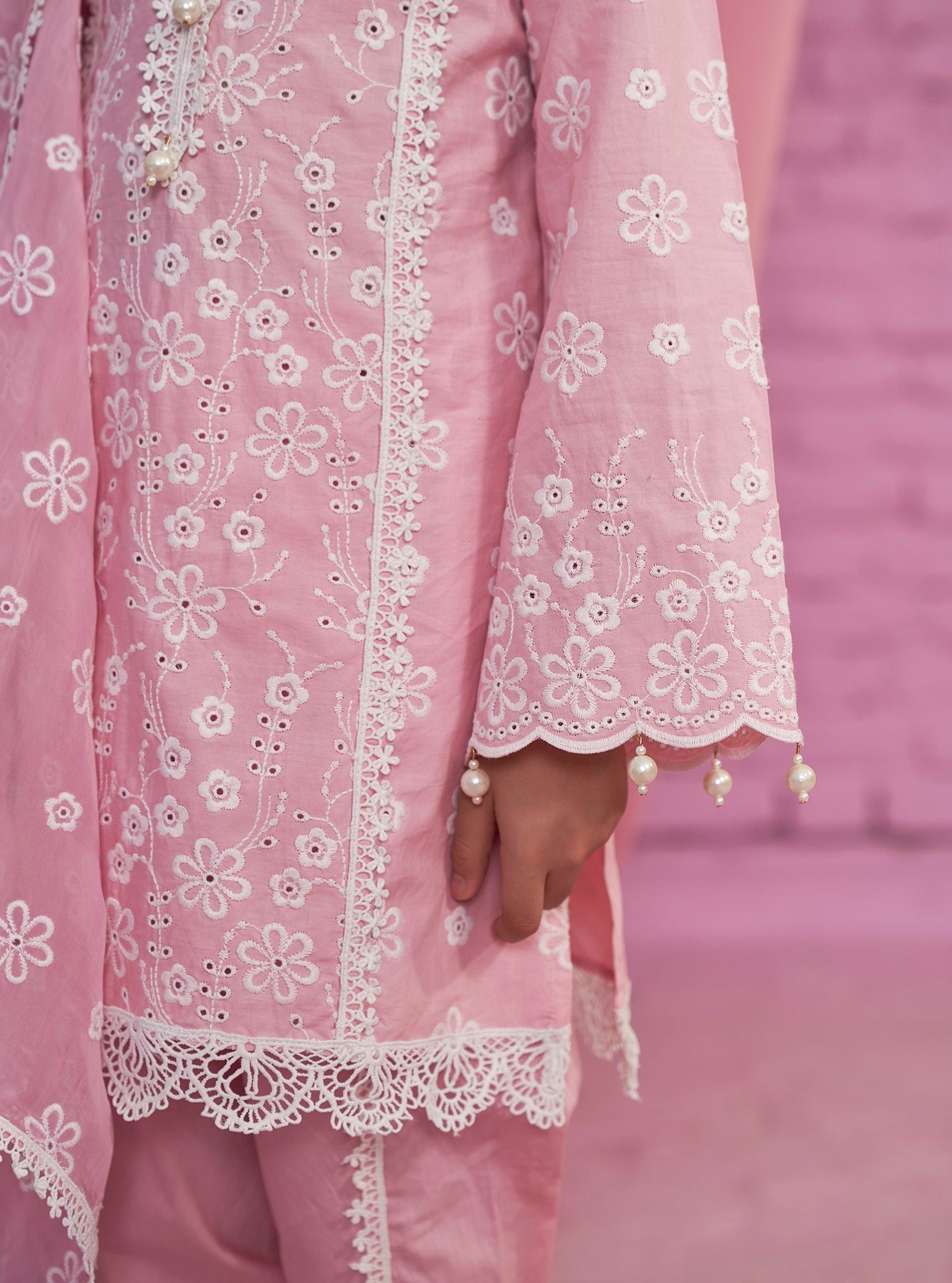 Elin Supima Cotton Pink Kurta Set