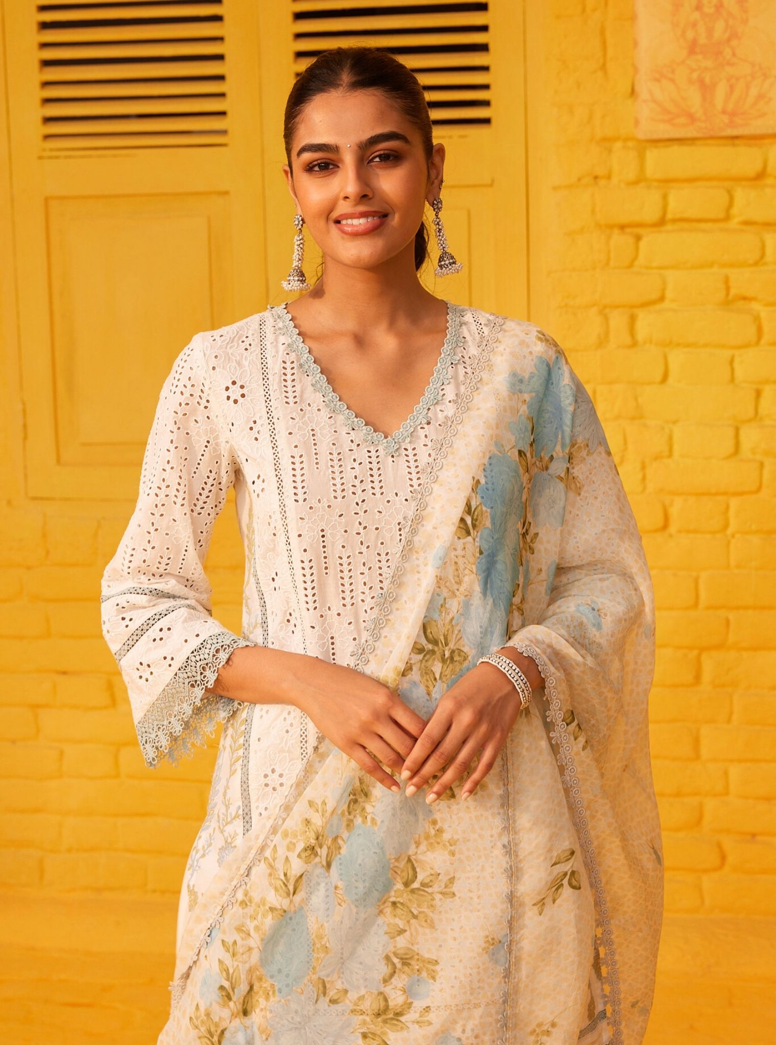 Maithali Supima Cotton Off White Kurta Set