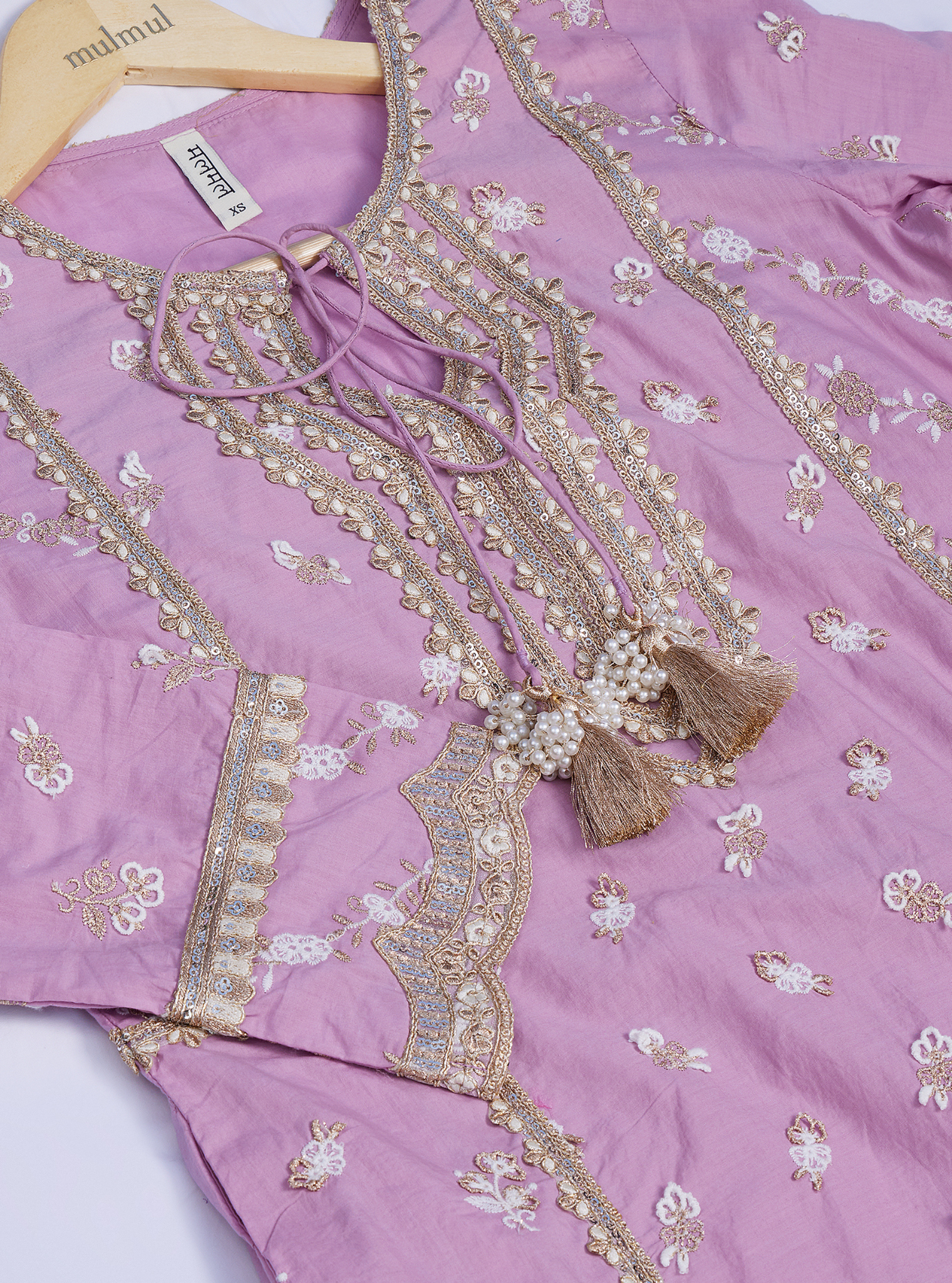 Adah Supima Cotton Lilac Kurta Set