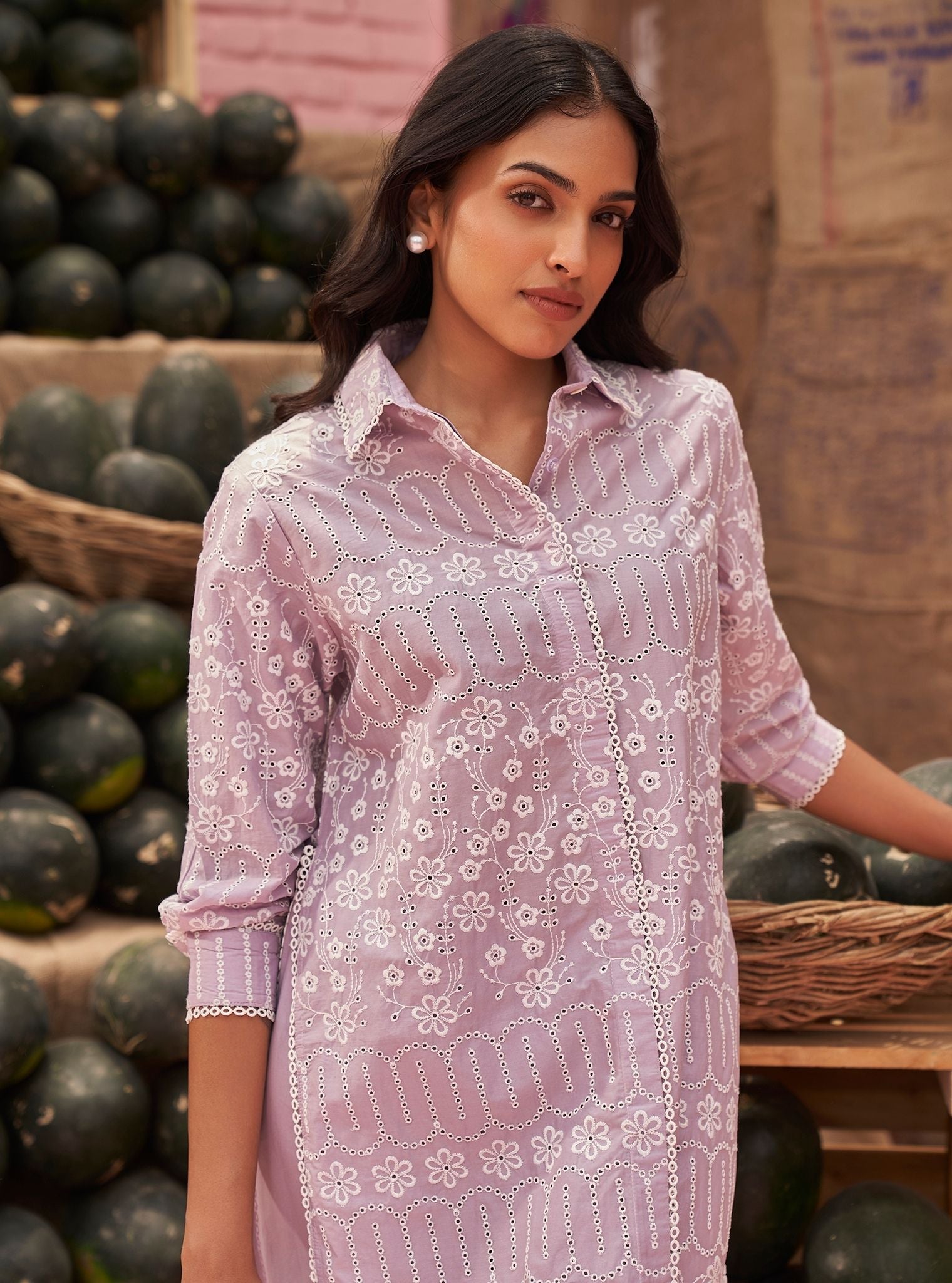 Heli Supima Cotton Lilac Co-ord Set