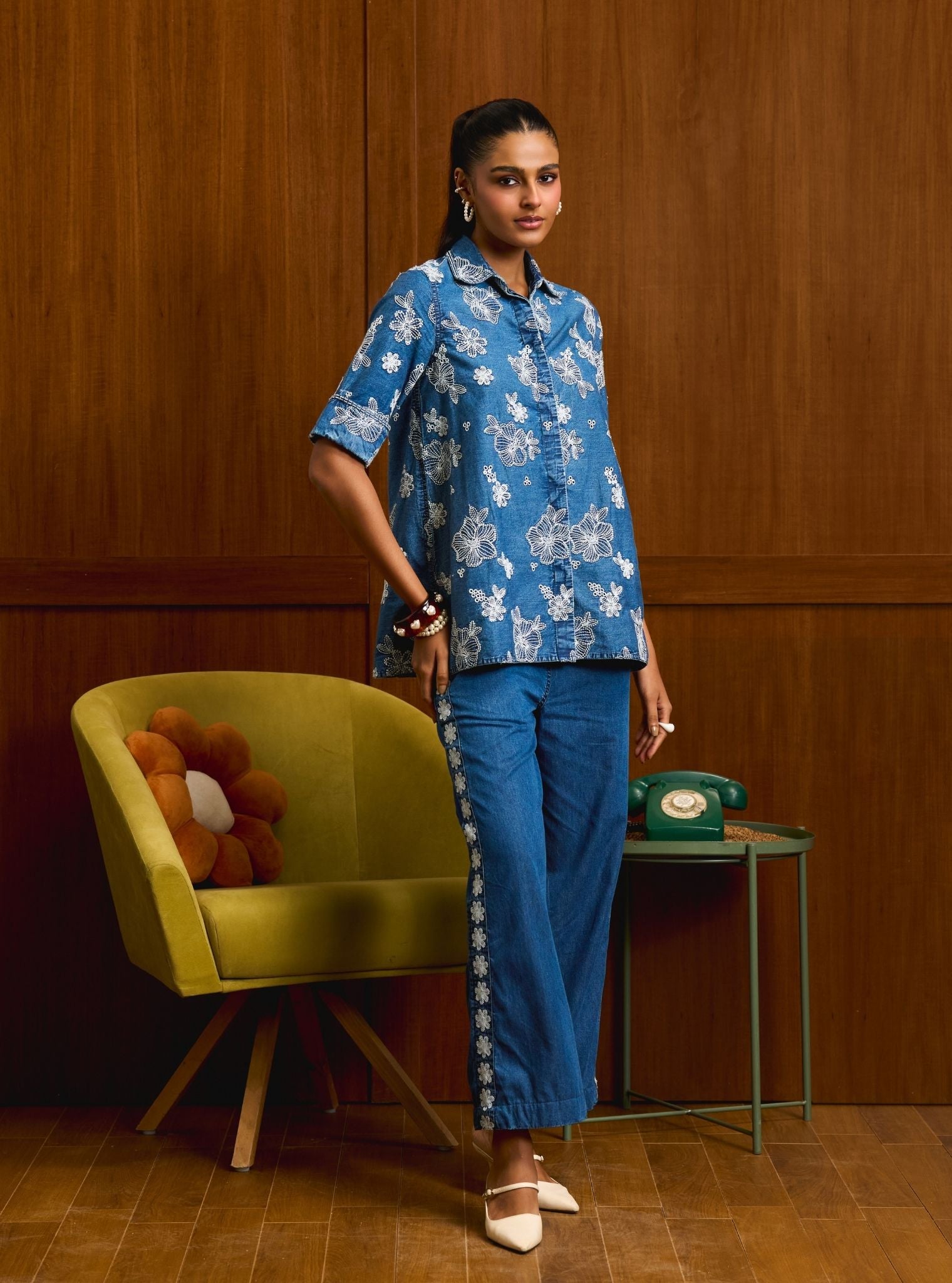 Tavi Denim Shirt Set