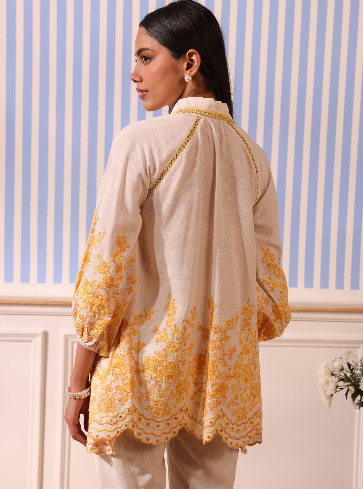 Paloma Linen Off White Shirt