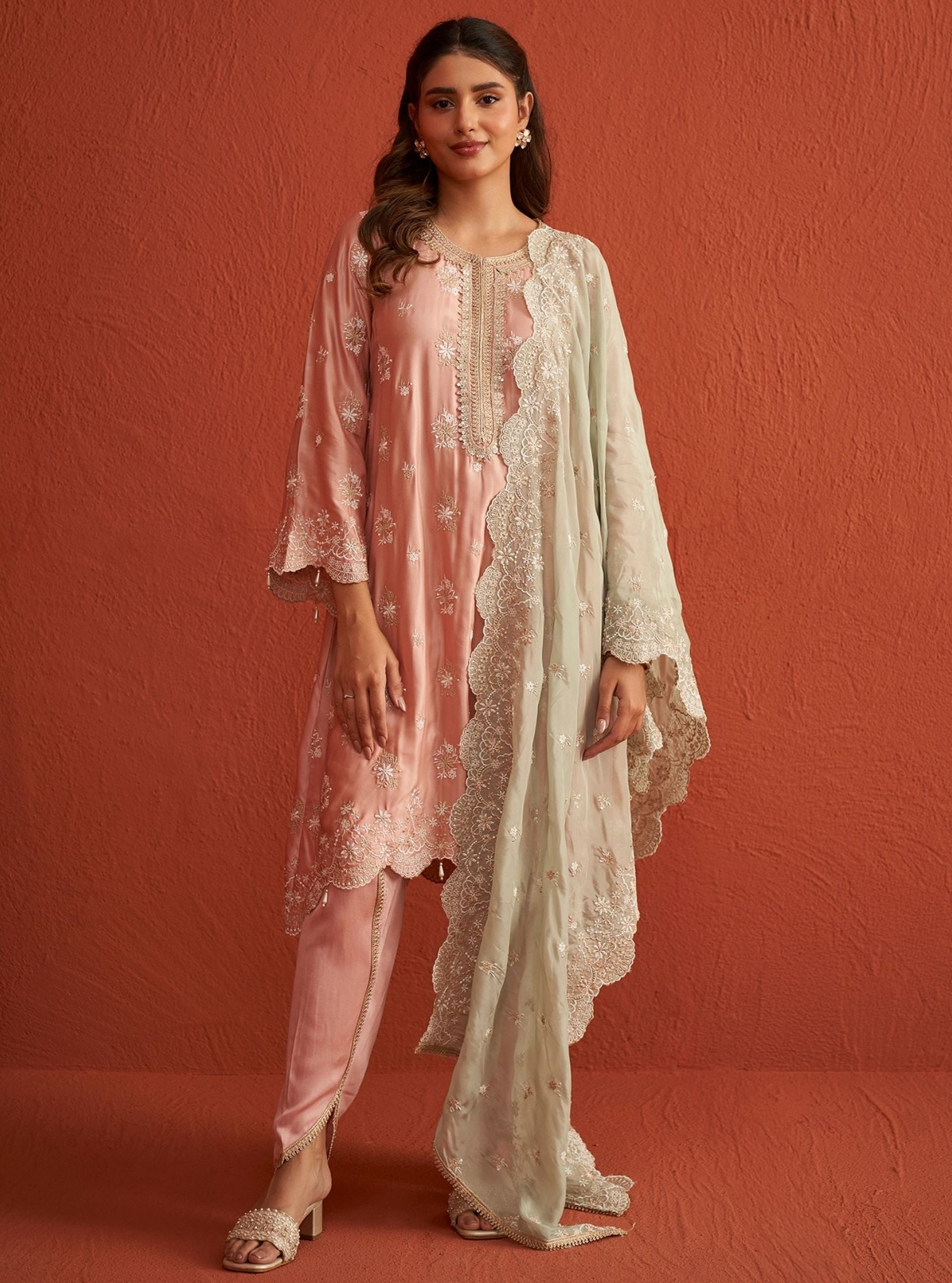 Kangna Cupro Satin Pink Pant