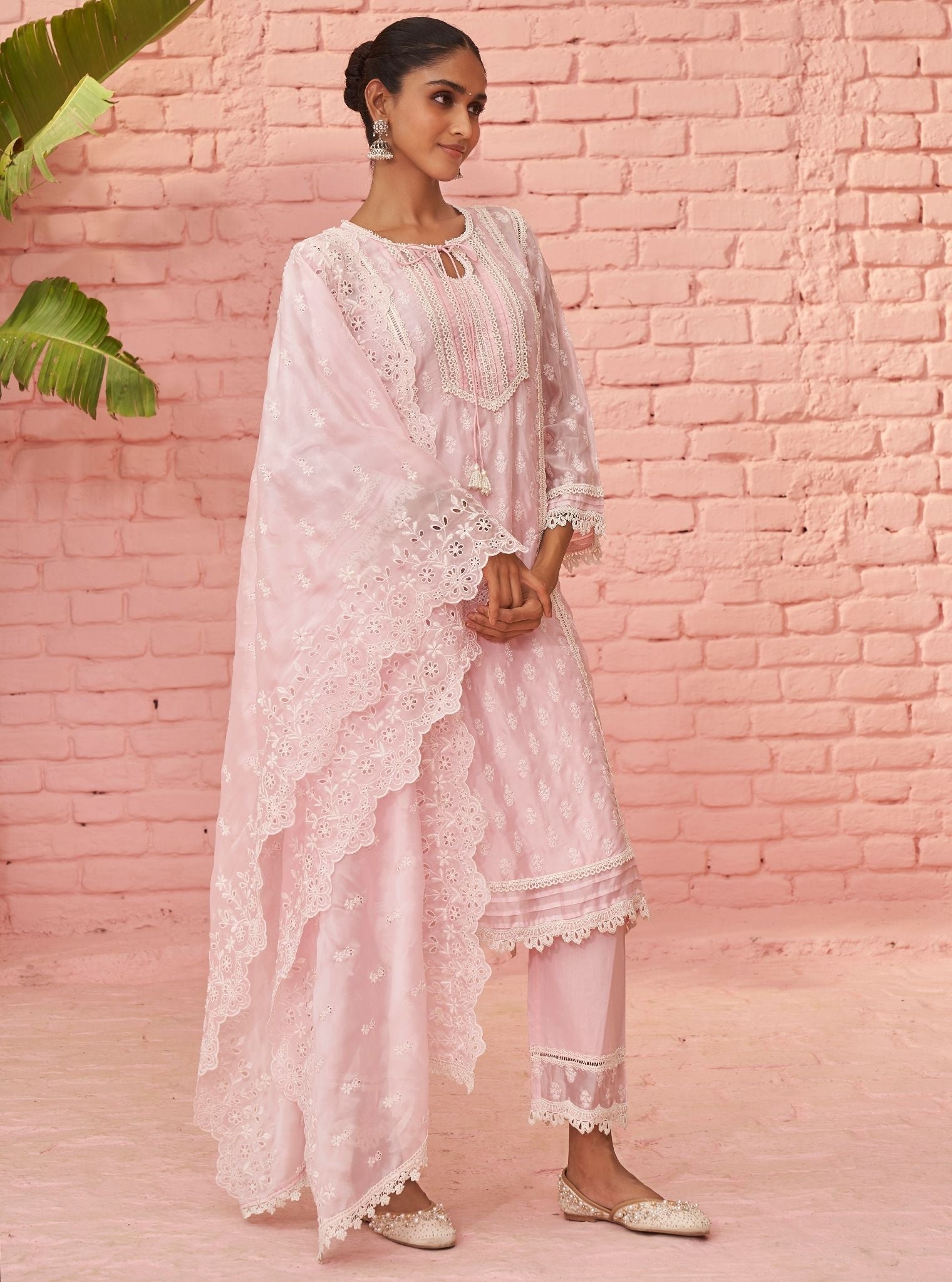 Aarina Organza Pink Kurta Set