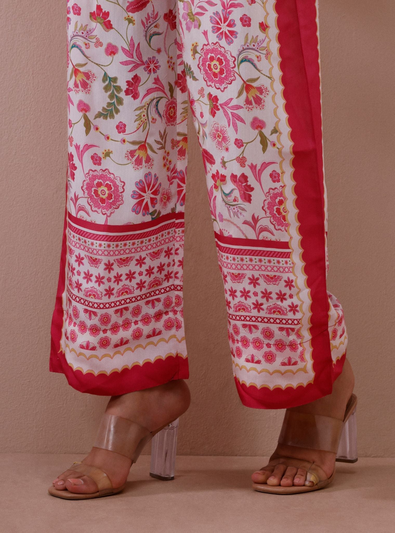 Saurmi Lawn White & Pink Co-ord Set