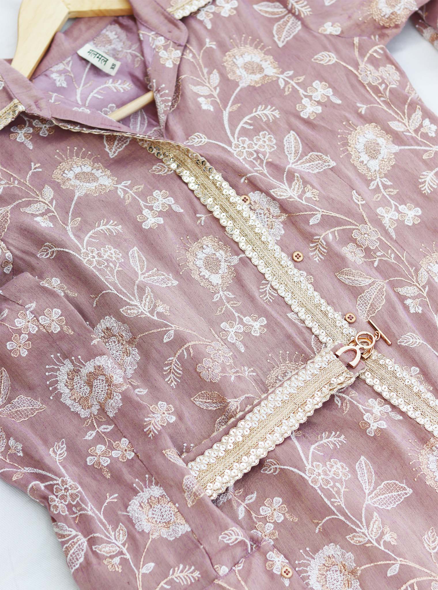Savera Tissue Satin Lilac Co-ord Set