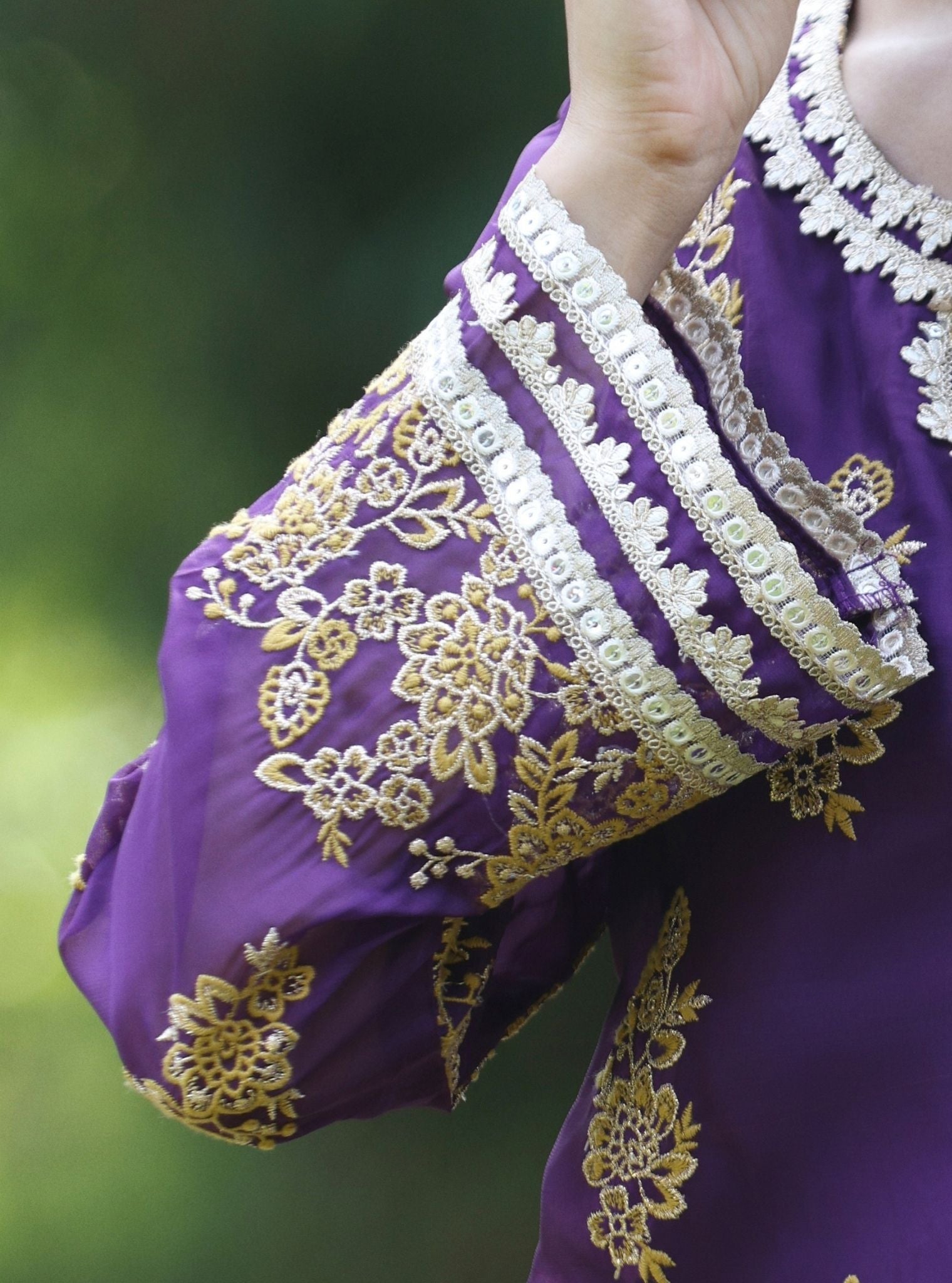 Khwab Organza Purple Kurta Set