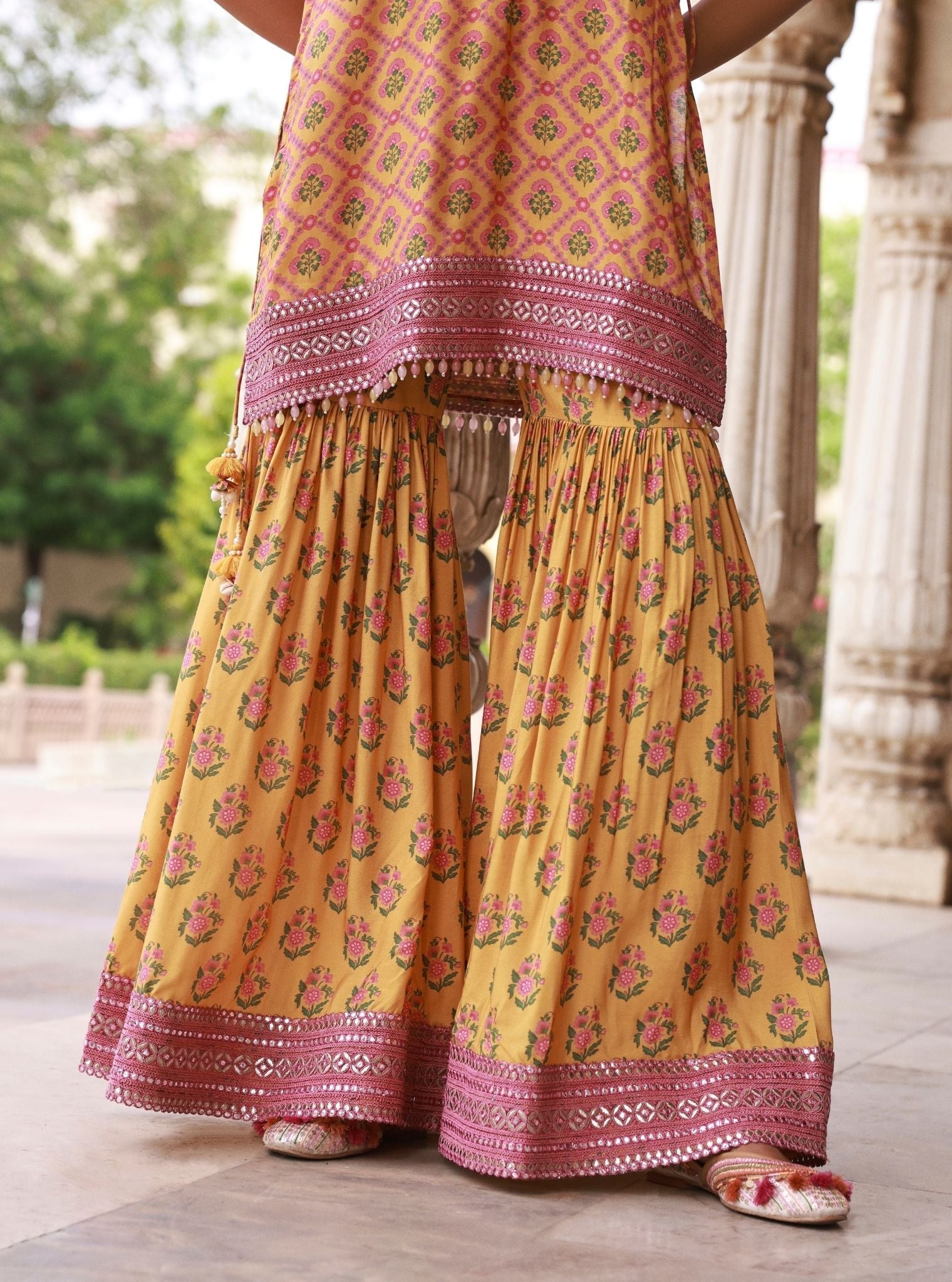 Divaya Lawn Mustard Kurta Set