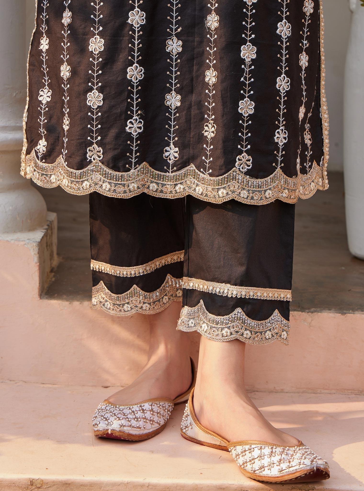 Jheel Pima Black Kurta Set