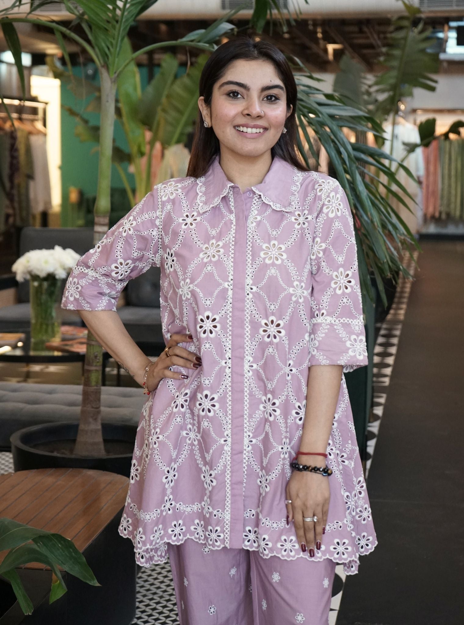 Prue Supima Cotton Lilac Co-ord Set