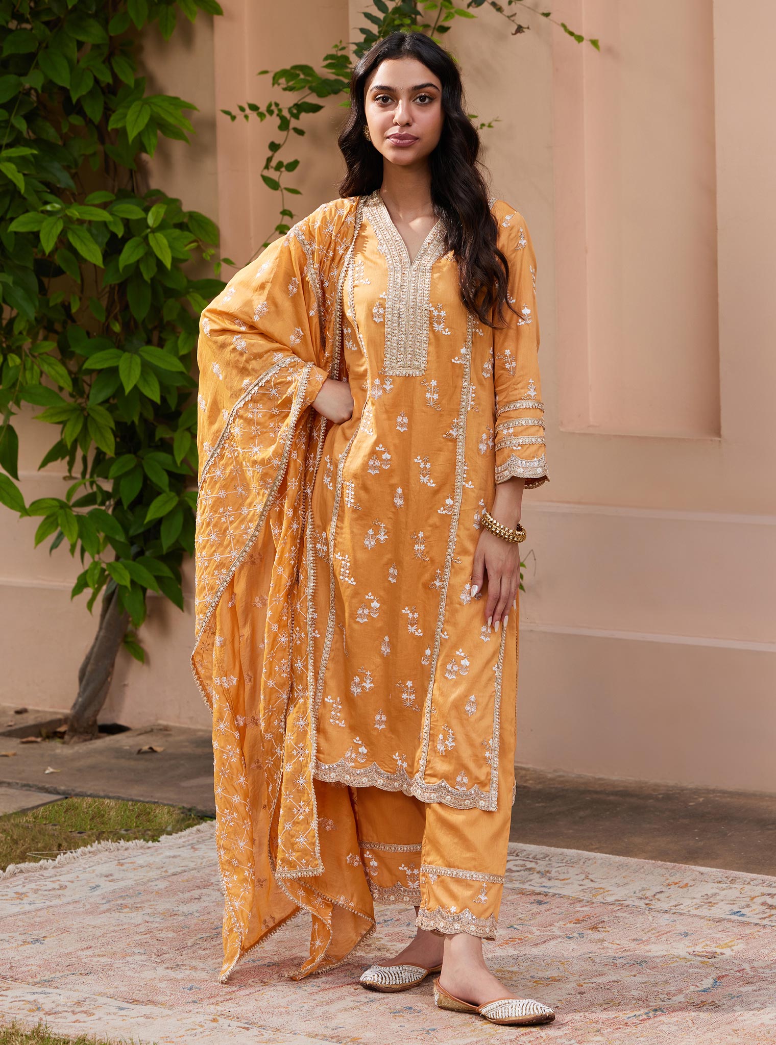 Nimisa Pima Orange Kurta Set