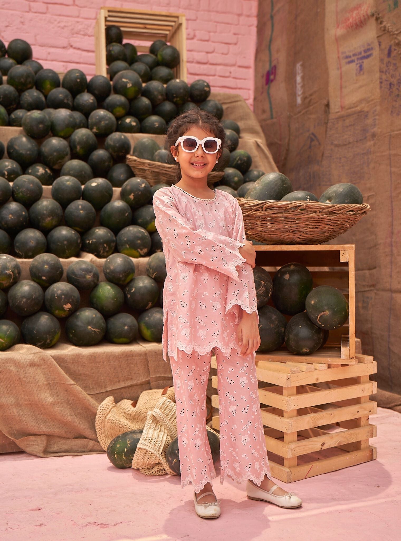 Lisna Supima Cotton Pink Co-ord Set