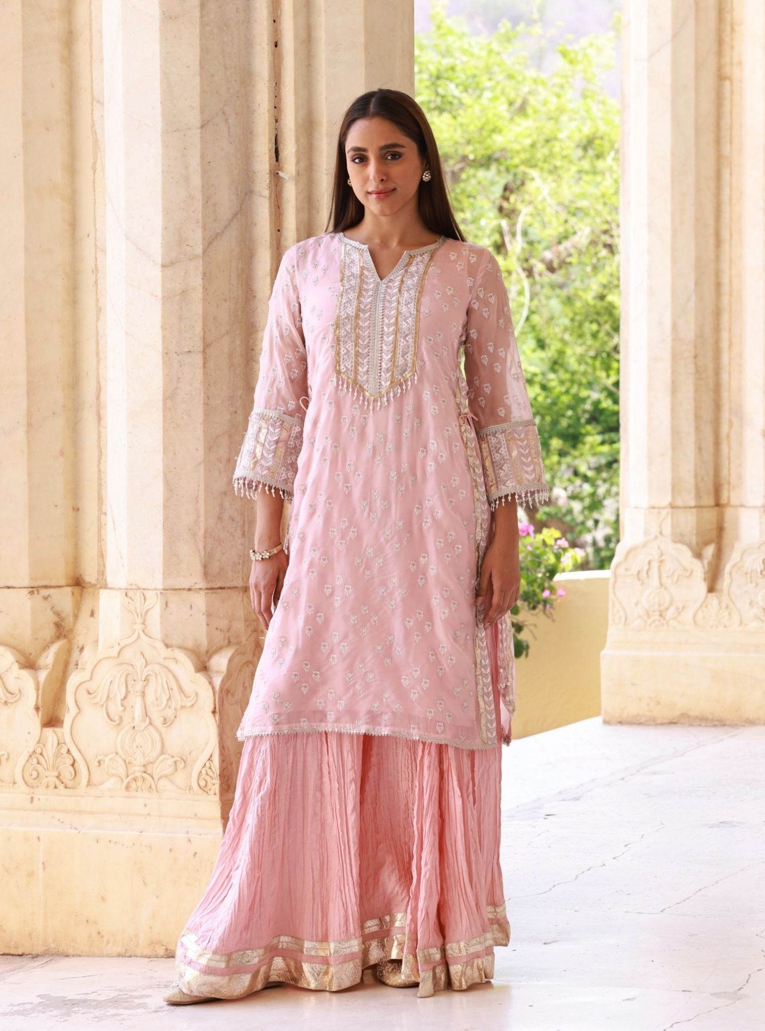 Thalisa Organza Pink Kurta Set