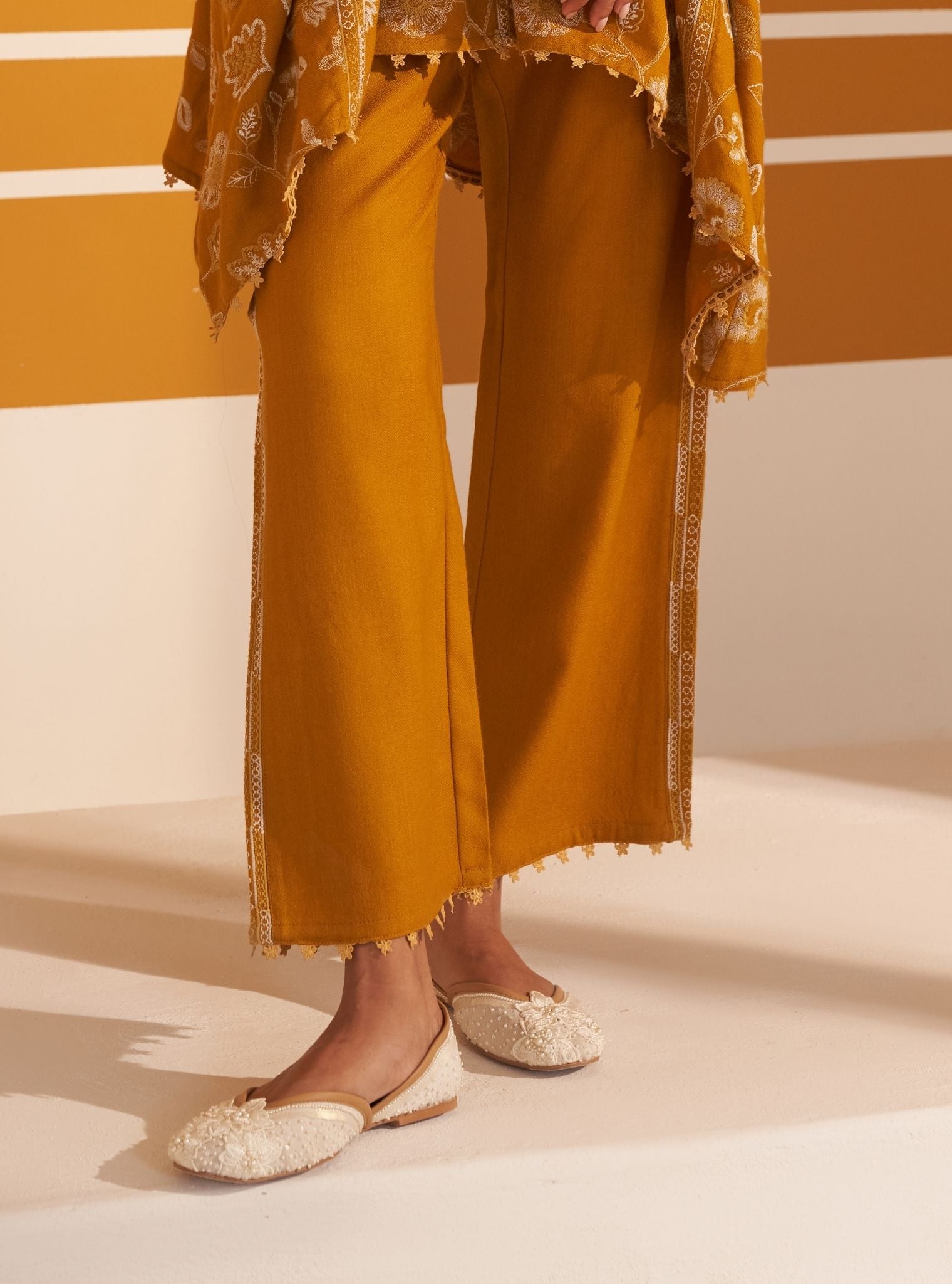 Ashby Wool Mustard Kurta Set