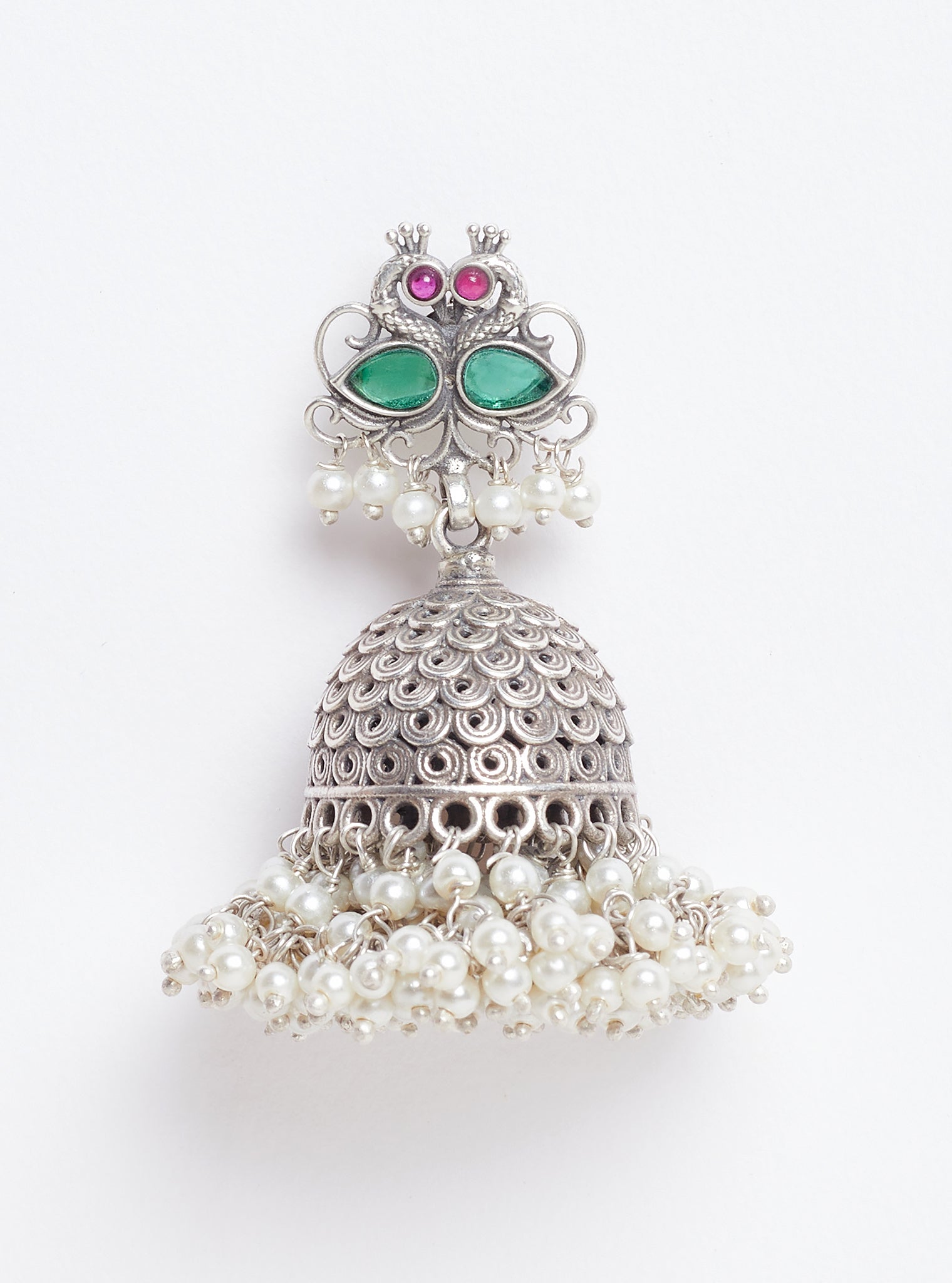 Pure Silver Chandraki Jhumka
