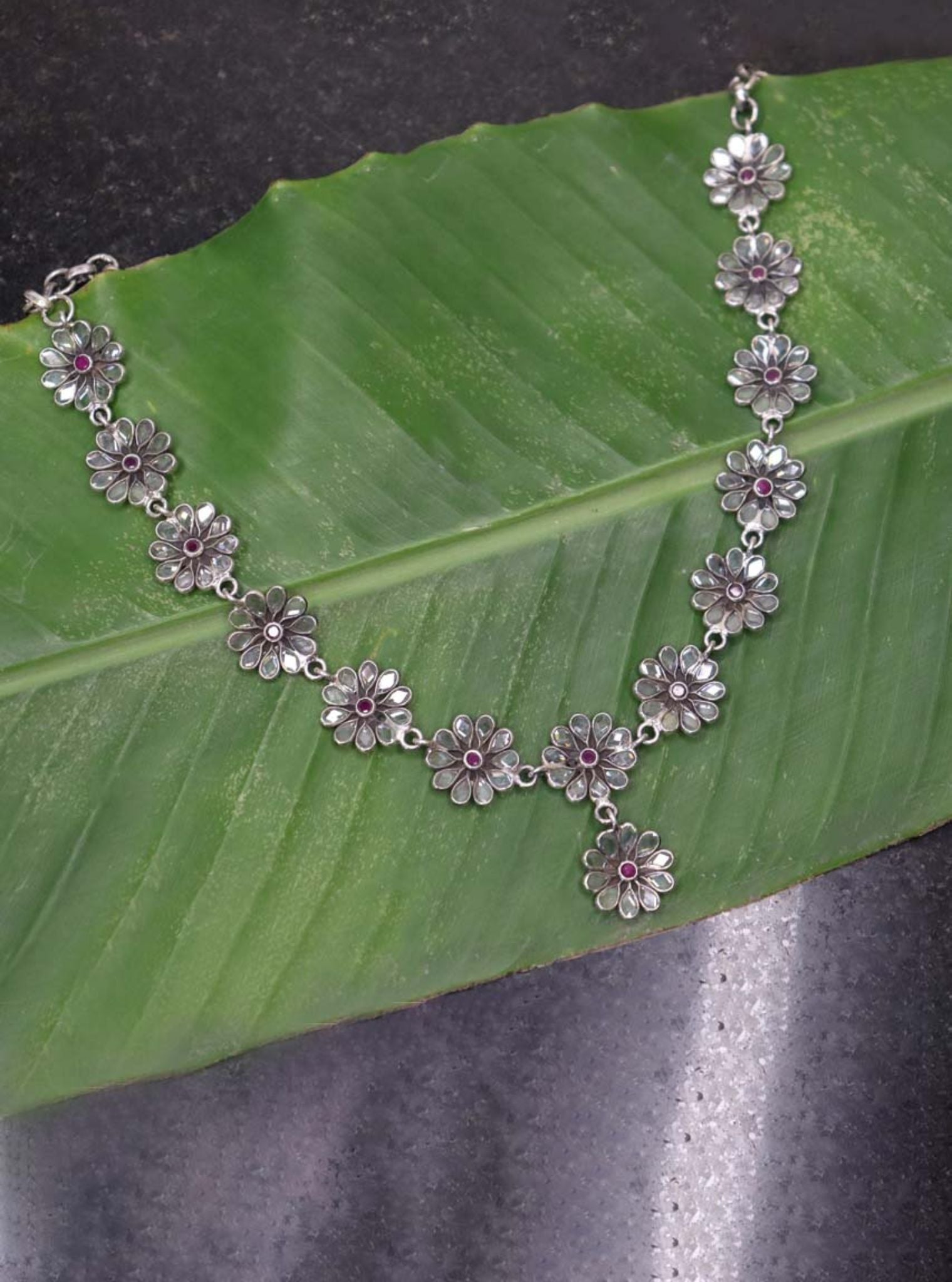 Pure Silver Darshi Necklace