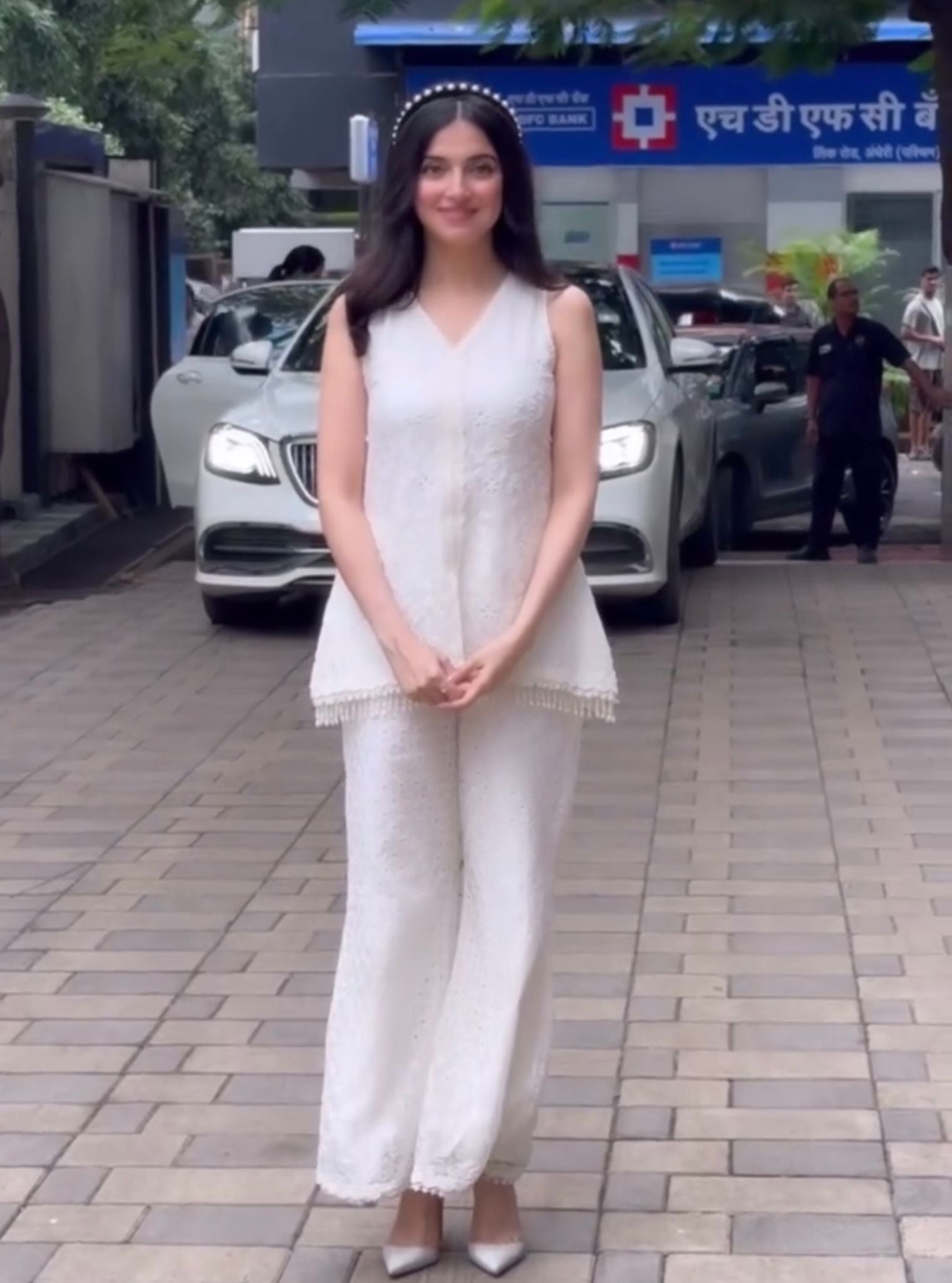 Rehanshi Organza Off White Co-ord Set