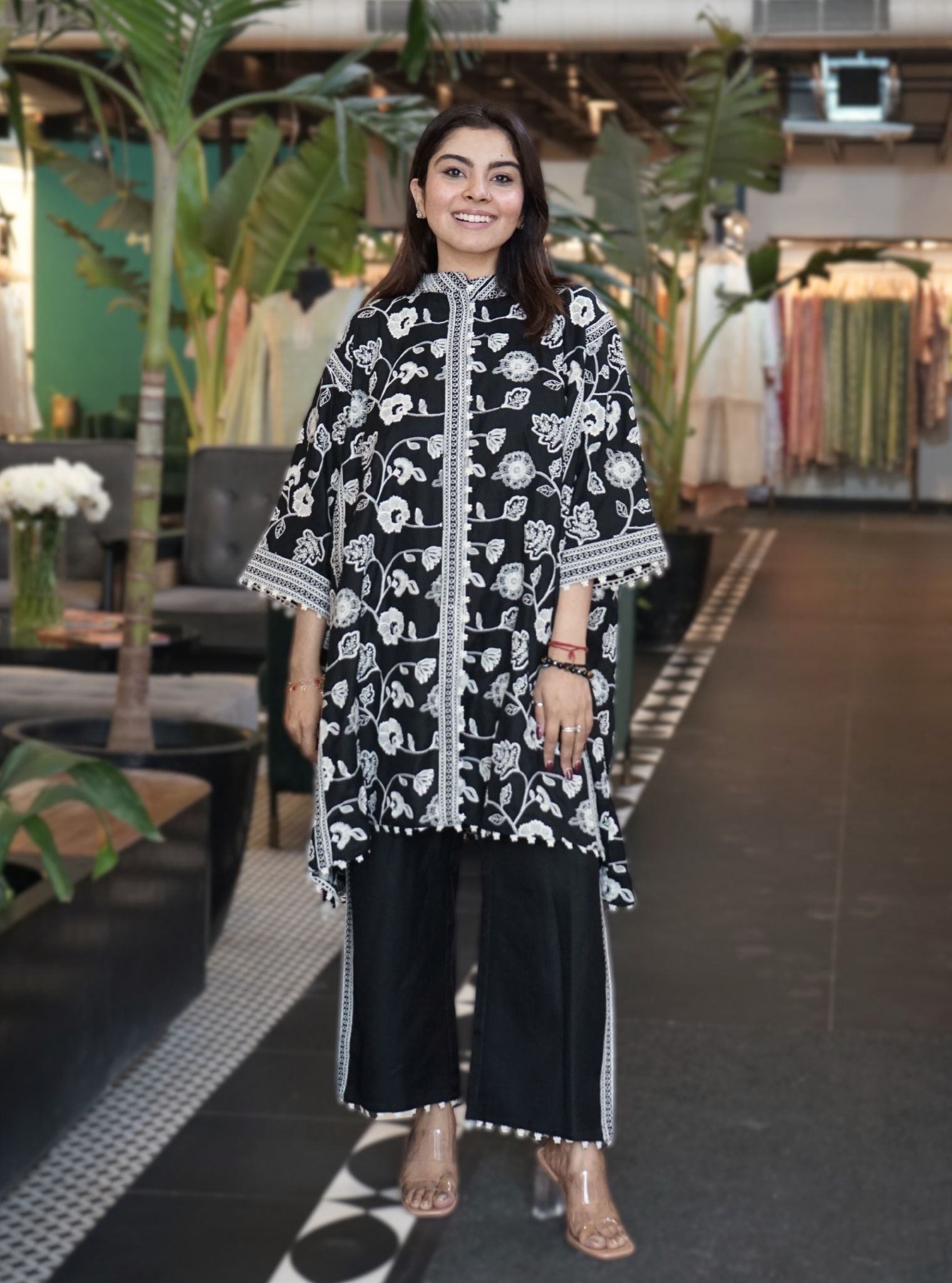 Ashby Wool Black Kurta Set