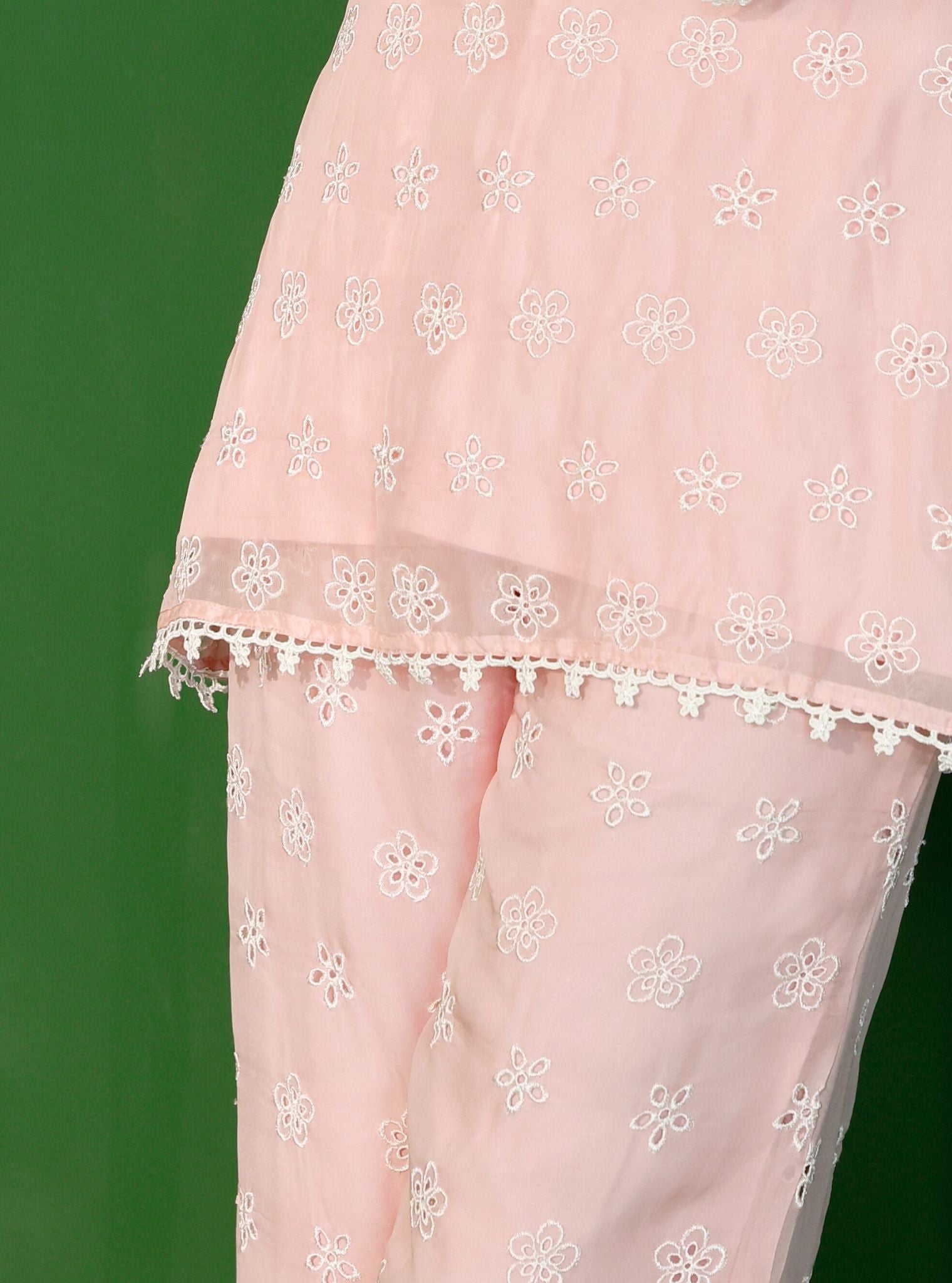 Audley Organza Pink Co-ord Set