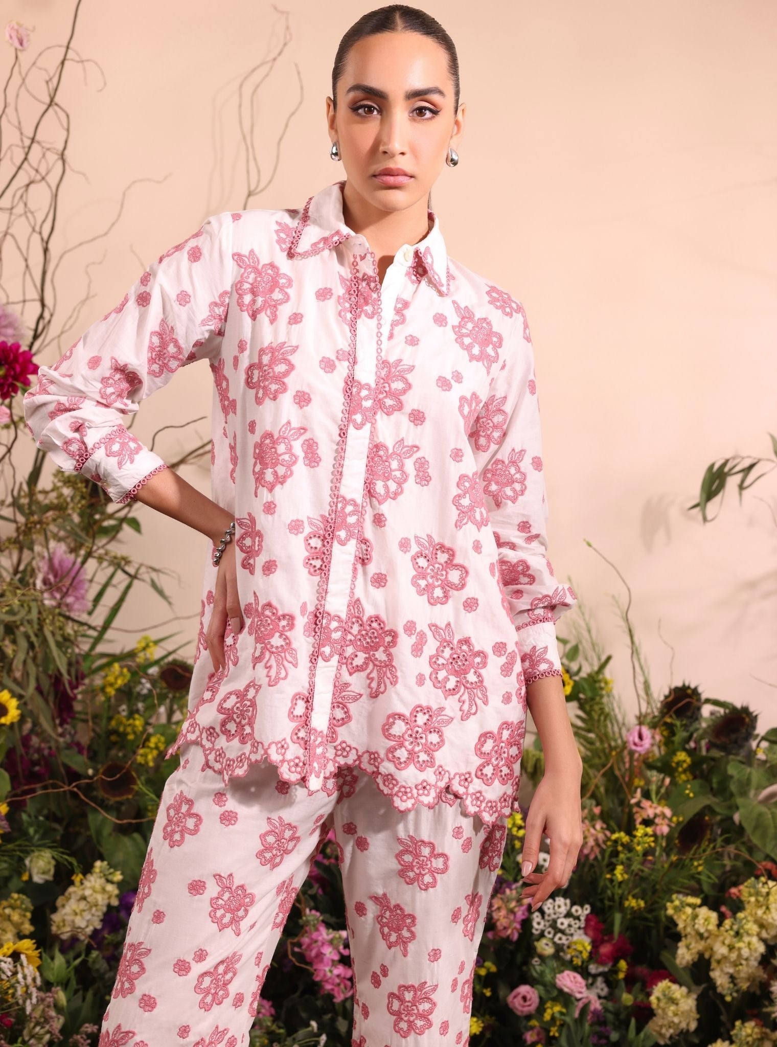 Felix Supima Cotton Off White Co-ord Set
