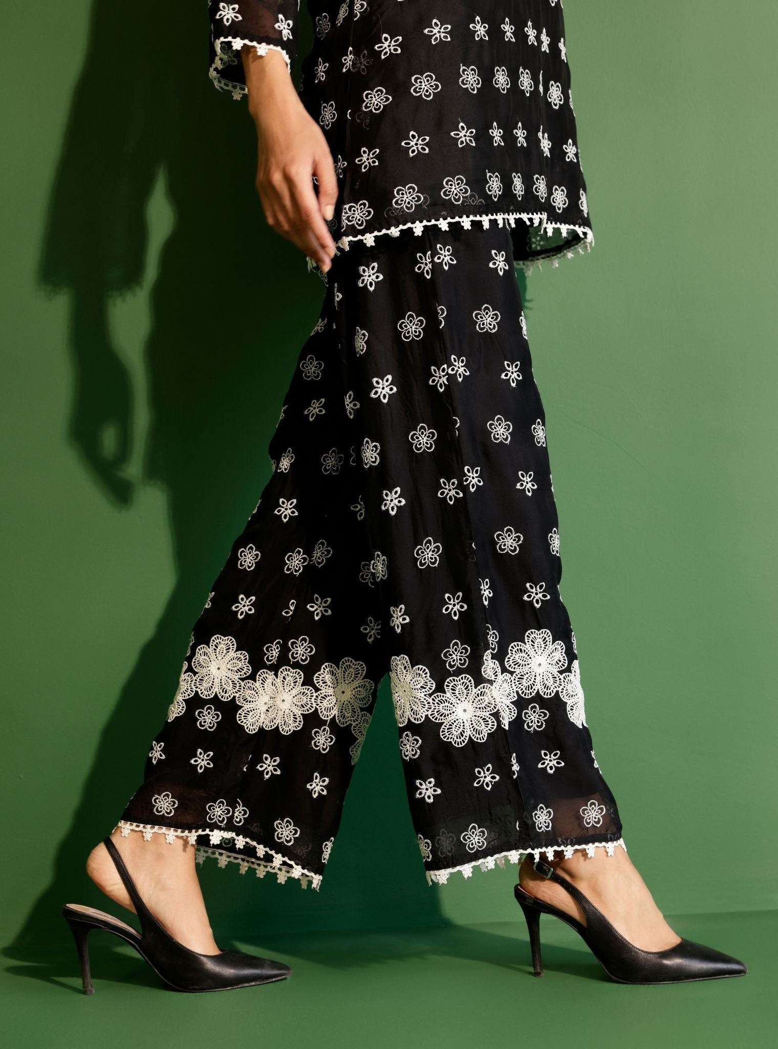 Audley Organza Black Co-ord Set