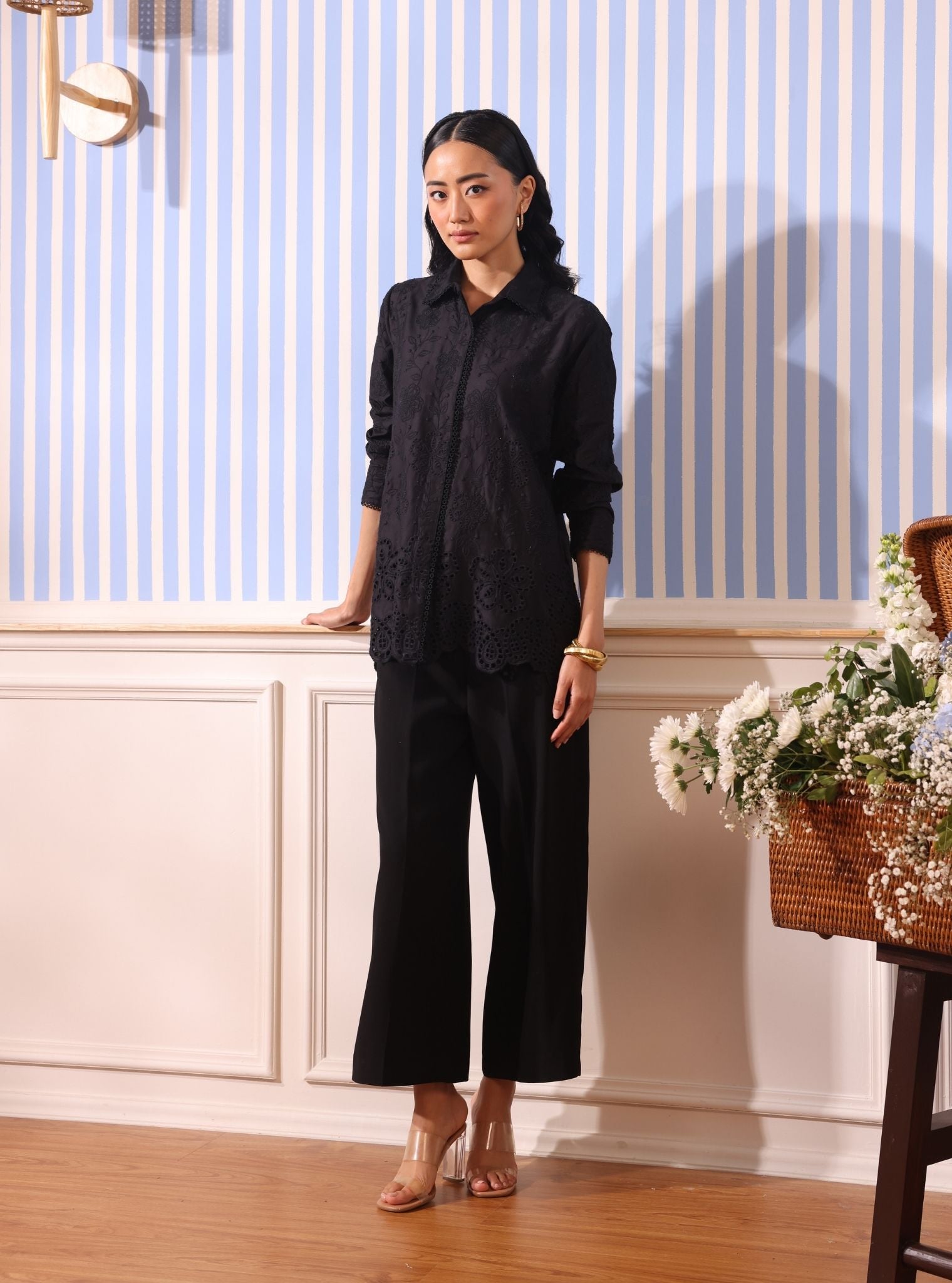 Romy Supima Cotton Black Shirt