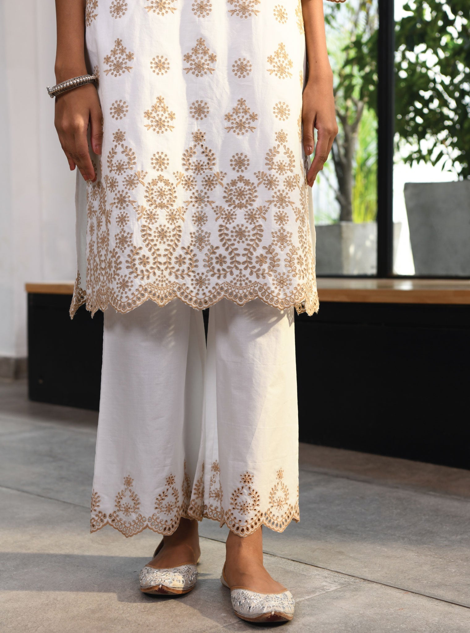 Ripon Supima Cotton White Kurta Set