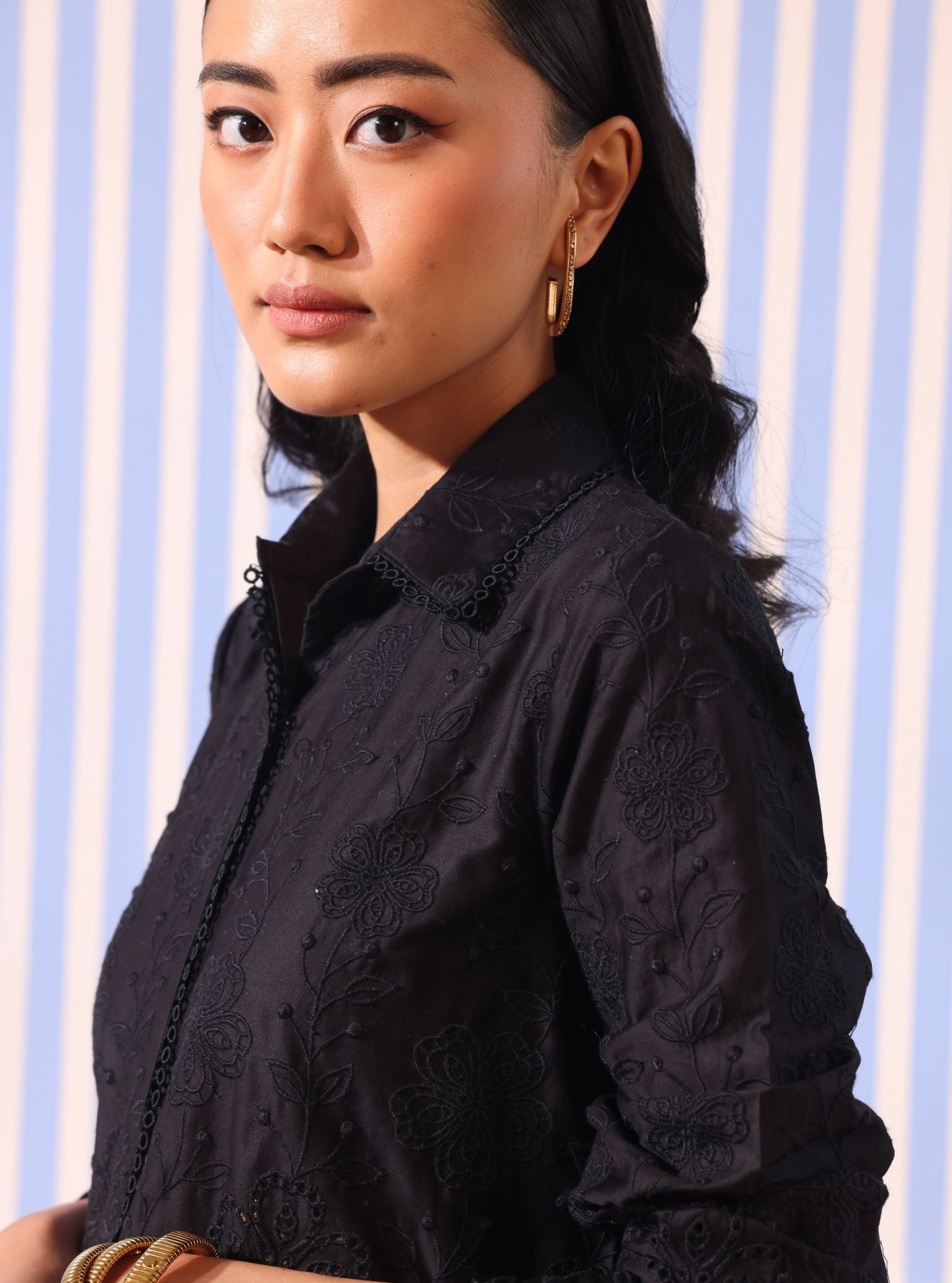 Romy Supima Cotton Black Shirt