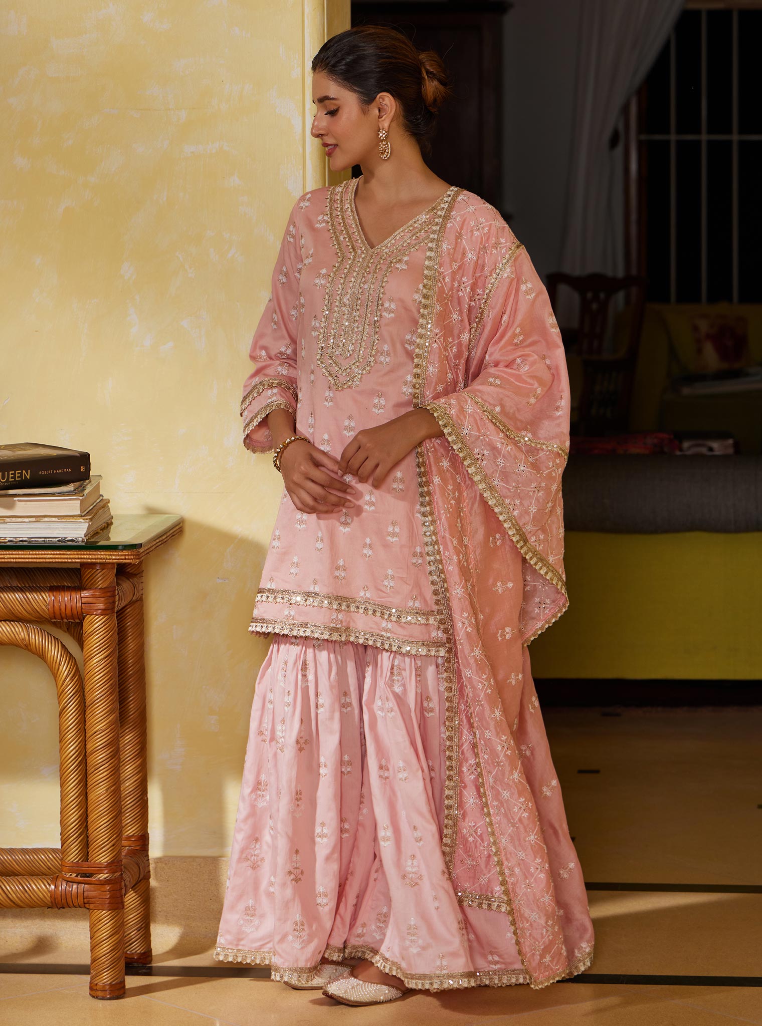 Sama Pima Pink Kurta Set
