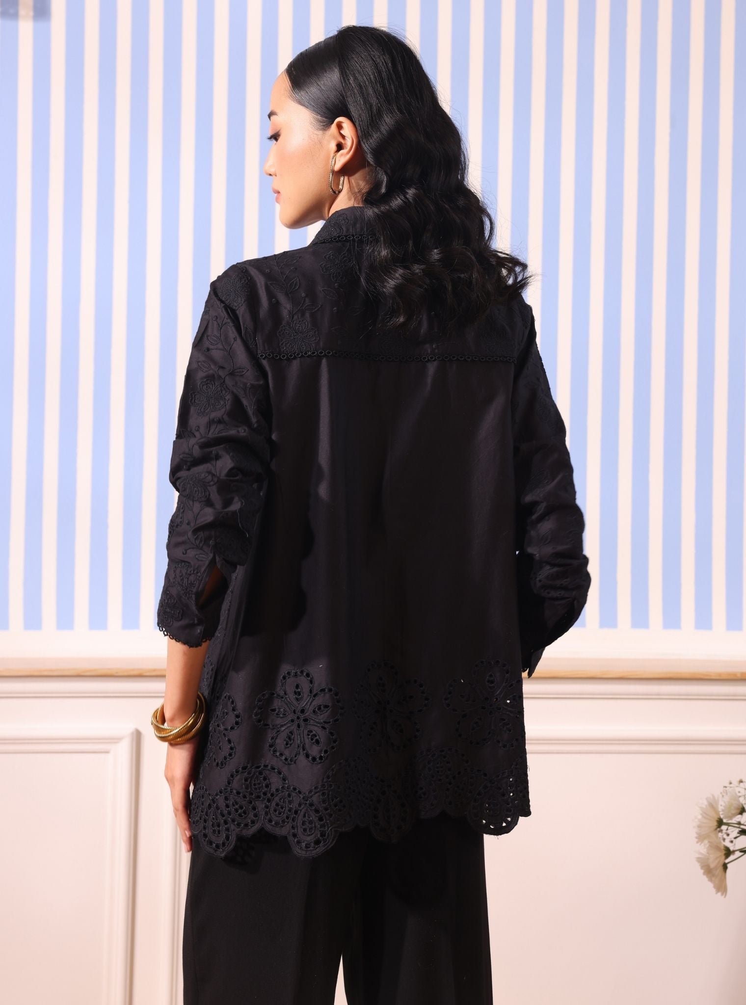 Romy Supima Cotton Black Shirt