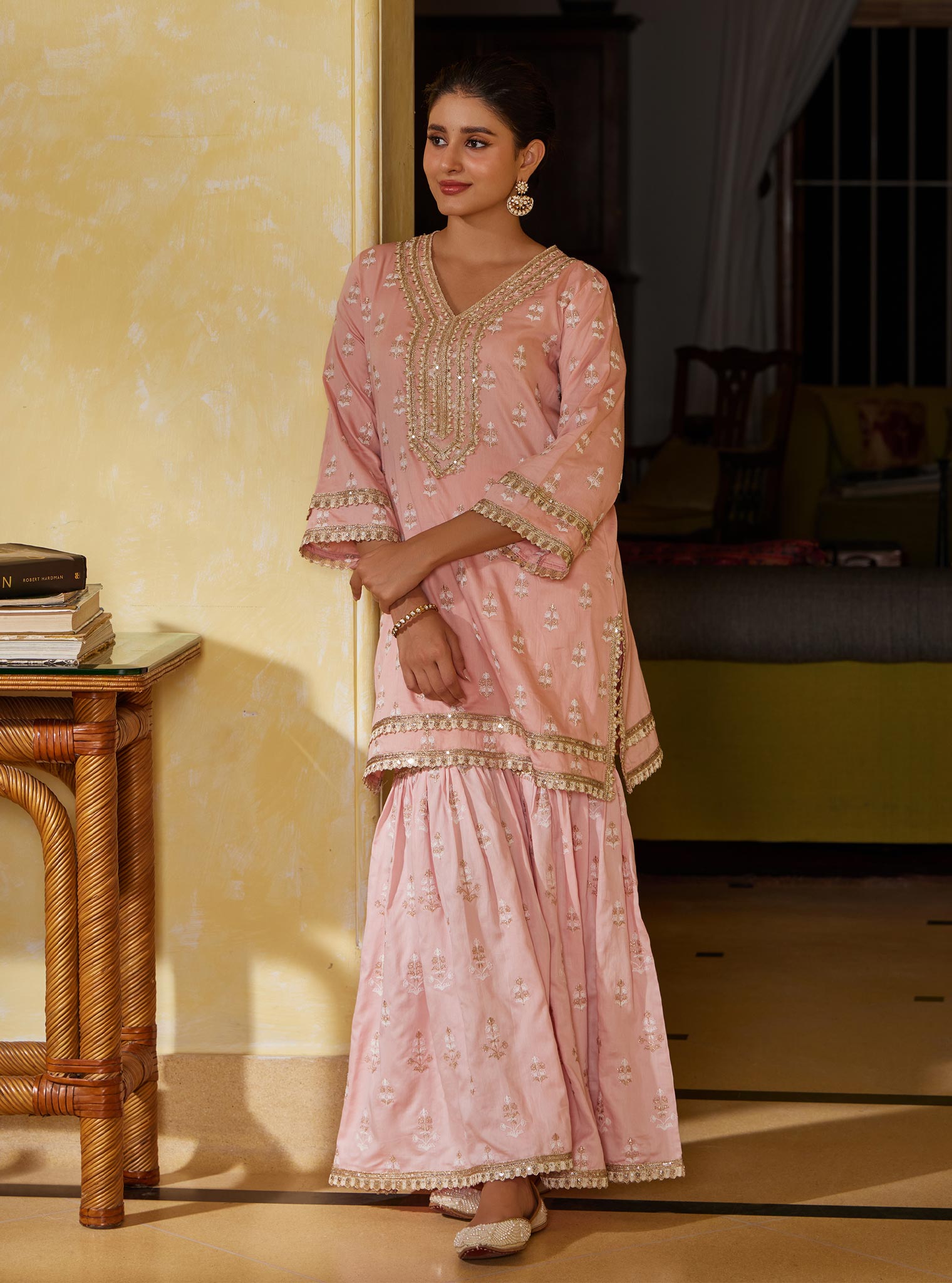 Sama Pima Pink Kurta Set