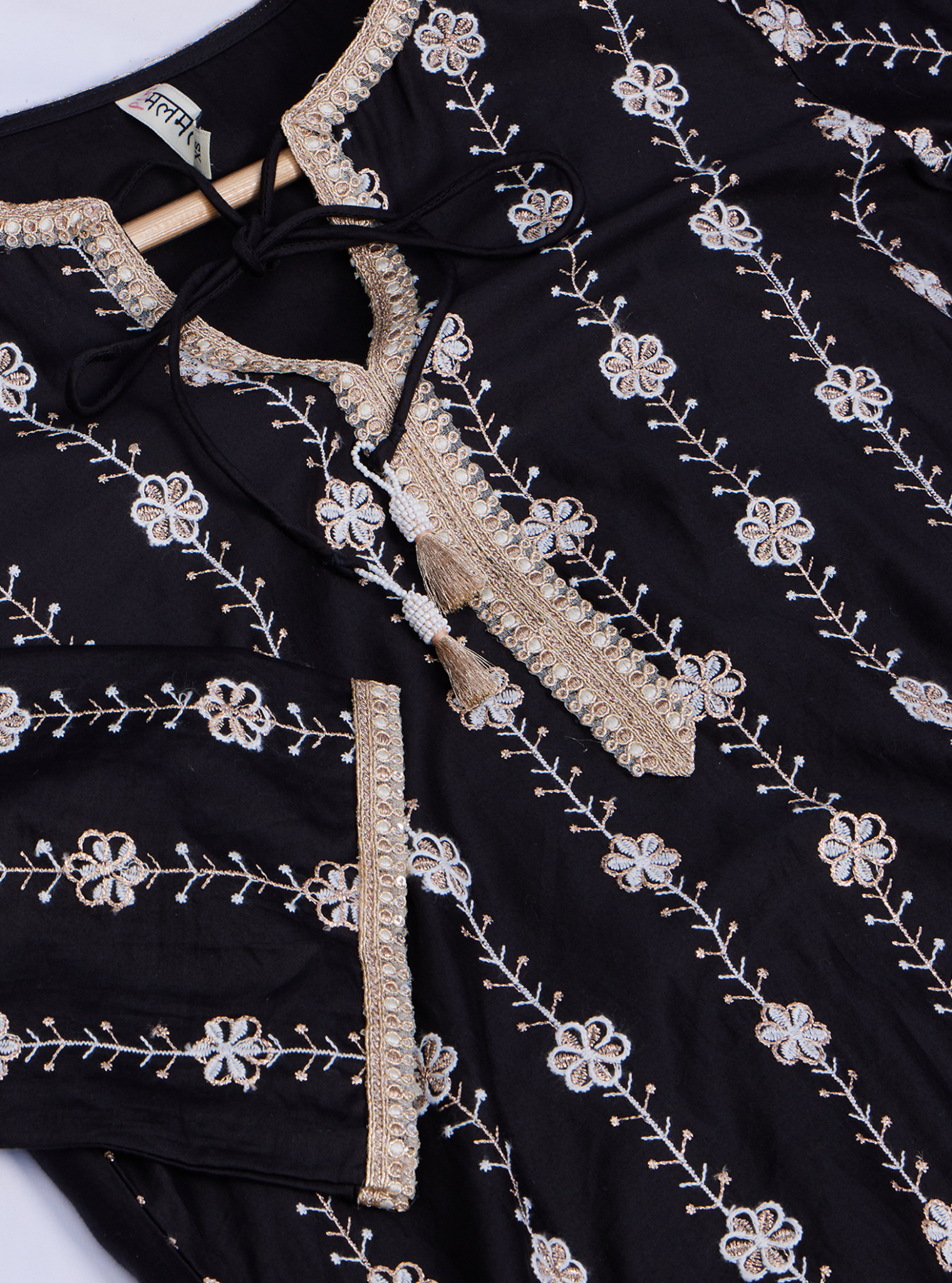 Jheel Pima Black Kurta Set