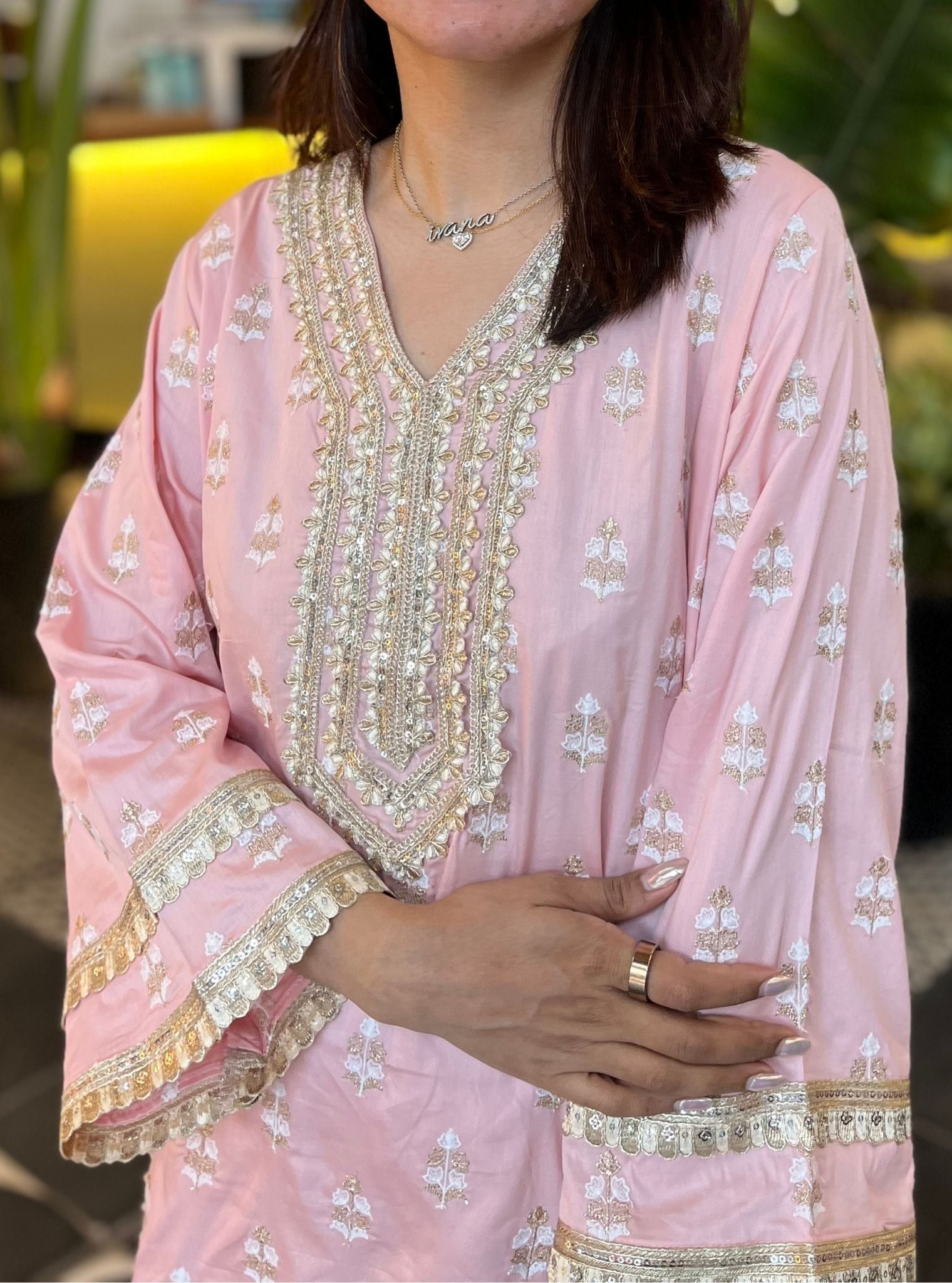 Sama Pima Pink Kurta Set
