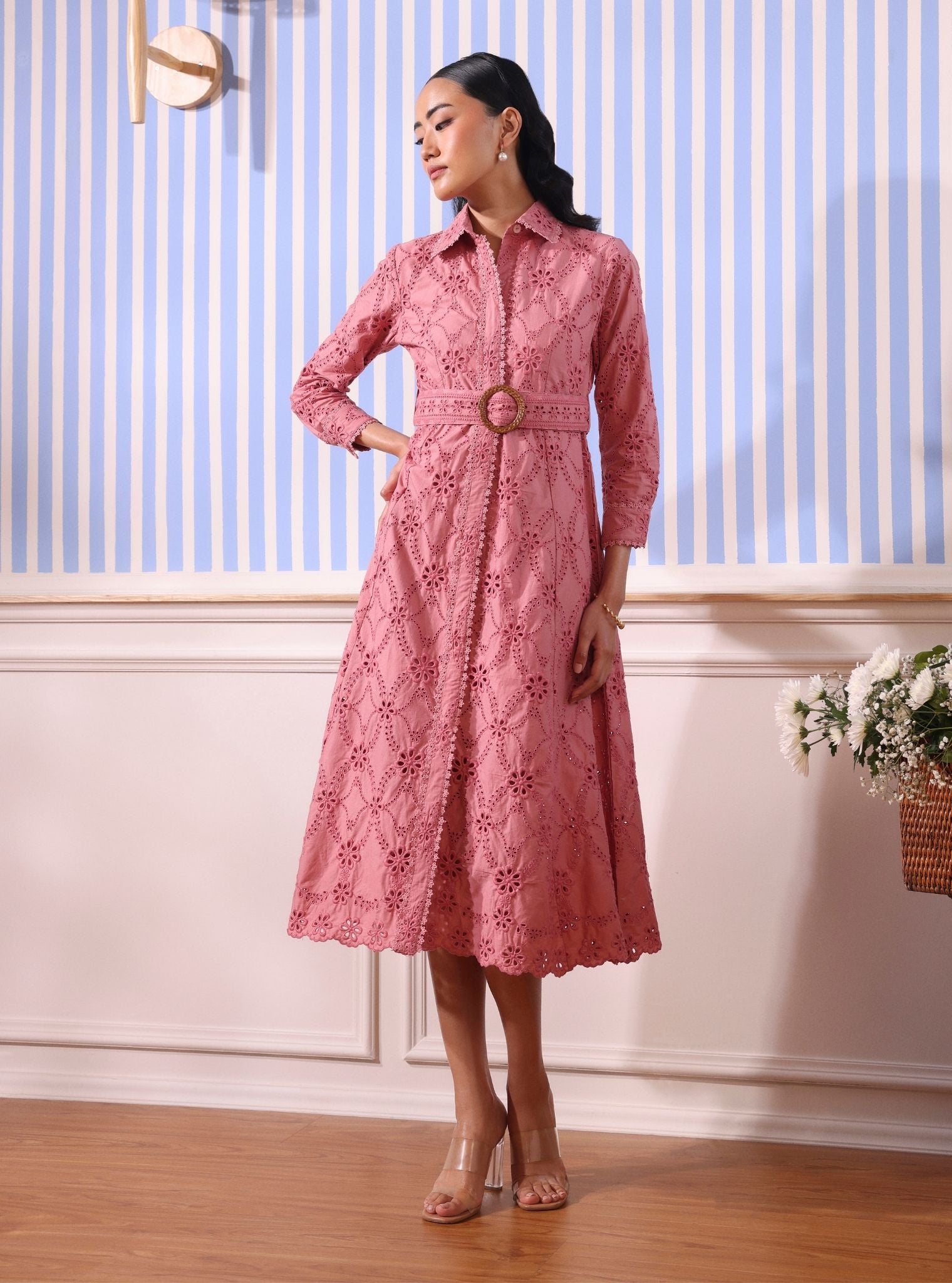 Astrid Supima Cotton Salmon Pink Dress