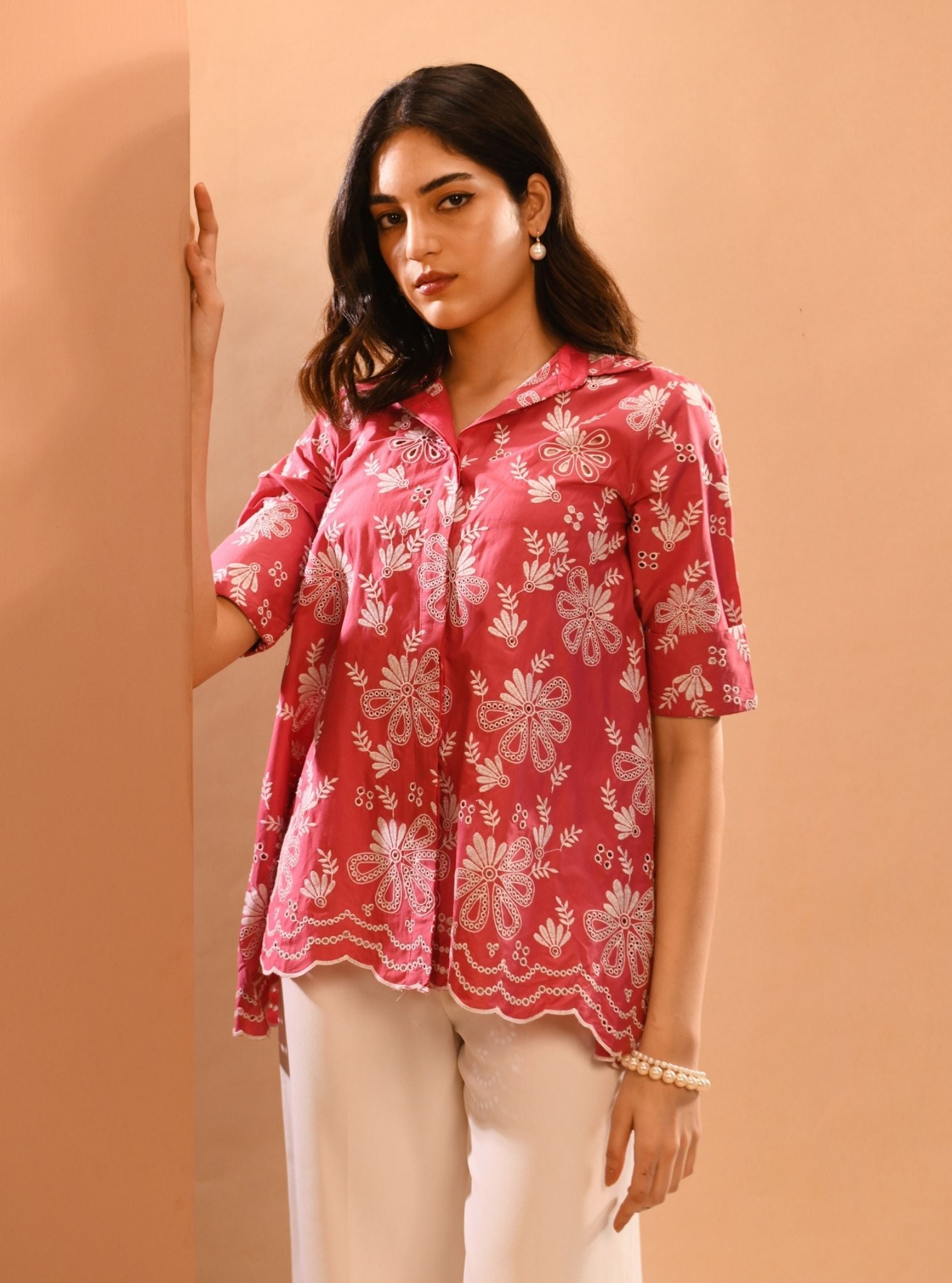 Chiara Iconic Supima Cotton Fuchsia Shirt