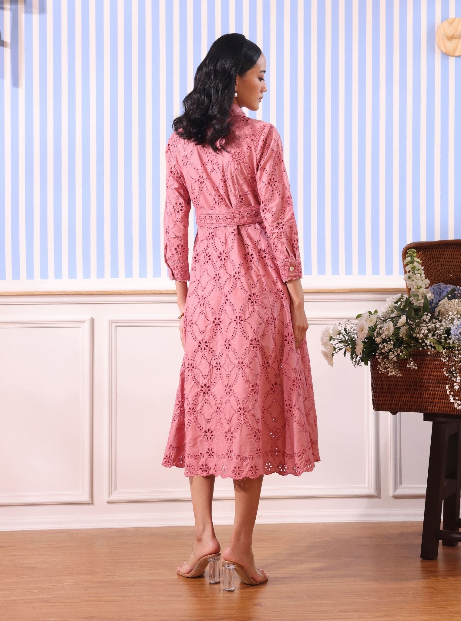 Astrid Supima Cotton Salmon Pink Dress