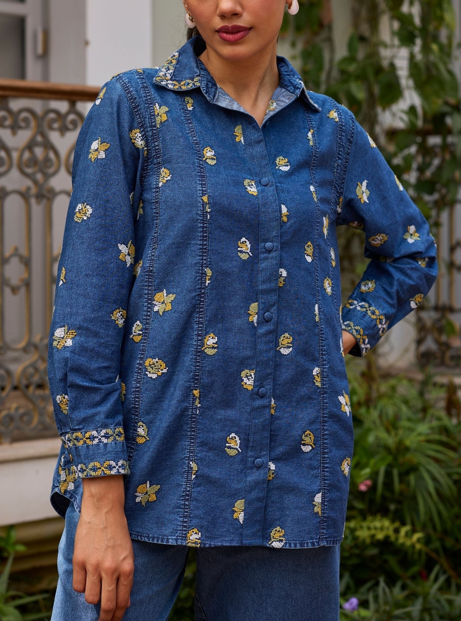 Tvisha Denim Yellow Shirt