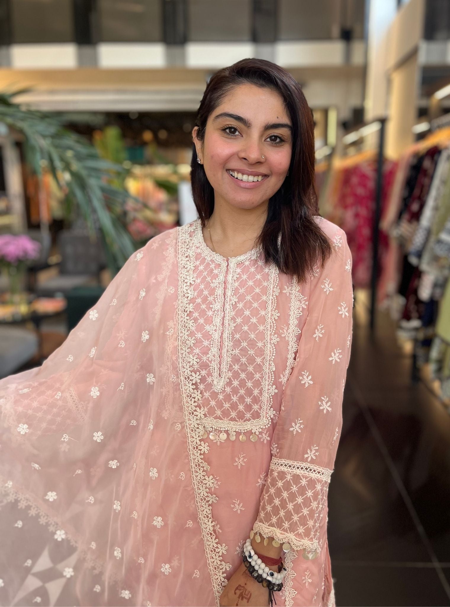 Raaga Organza Pink Kurta Set