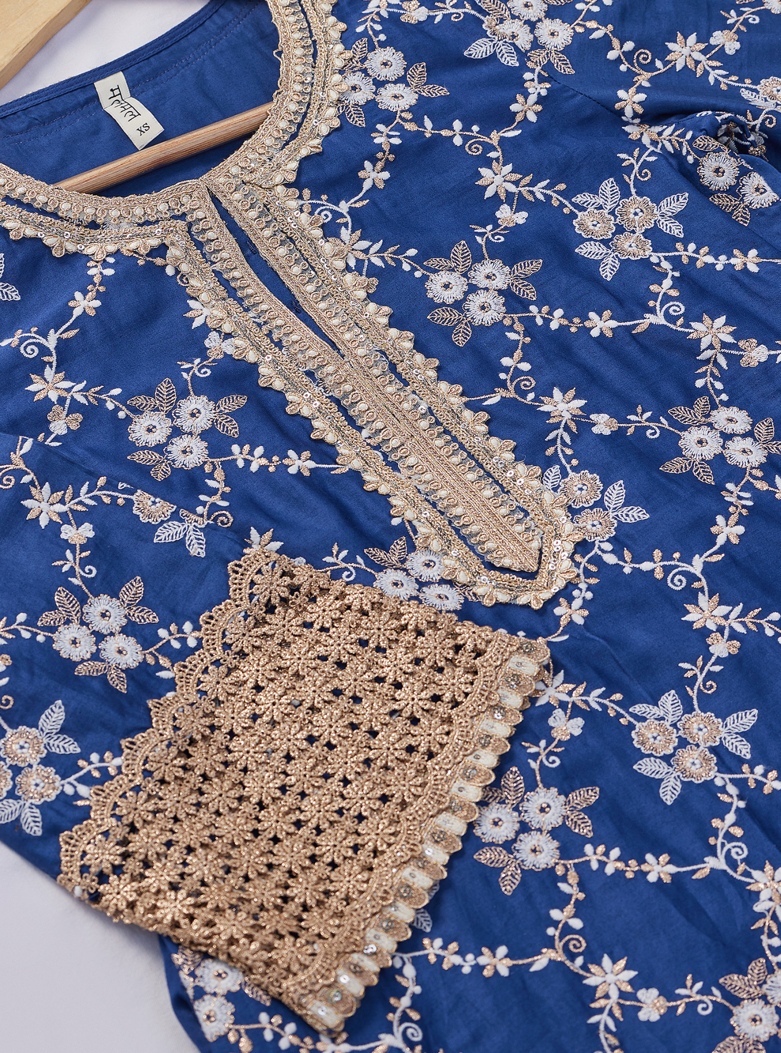 Agasti Pima Navy Kurta Set