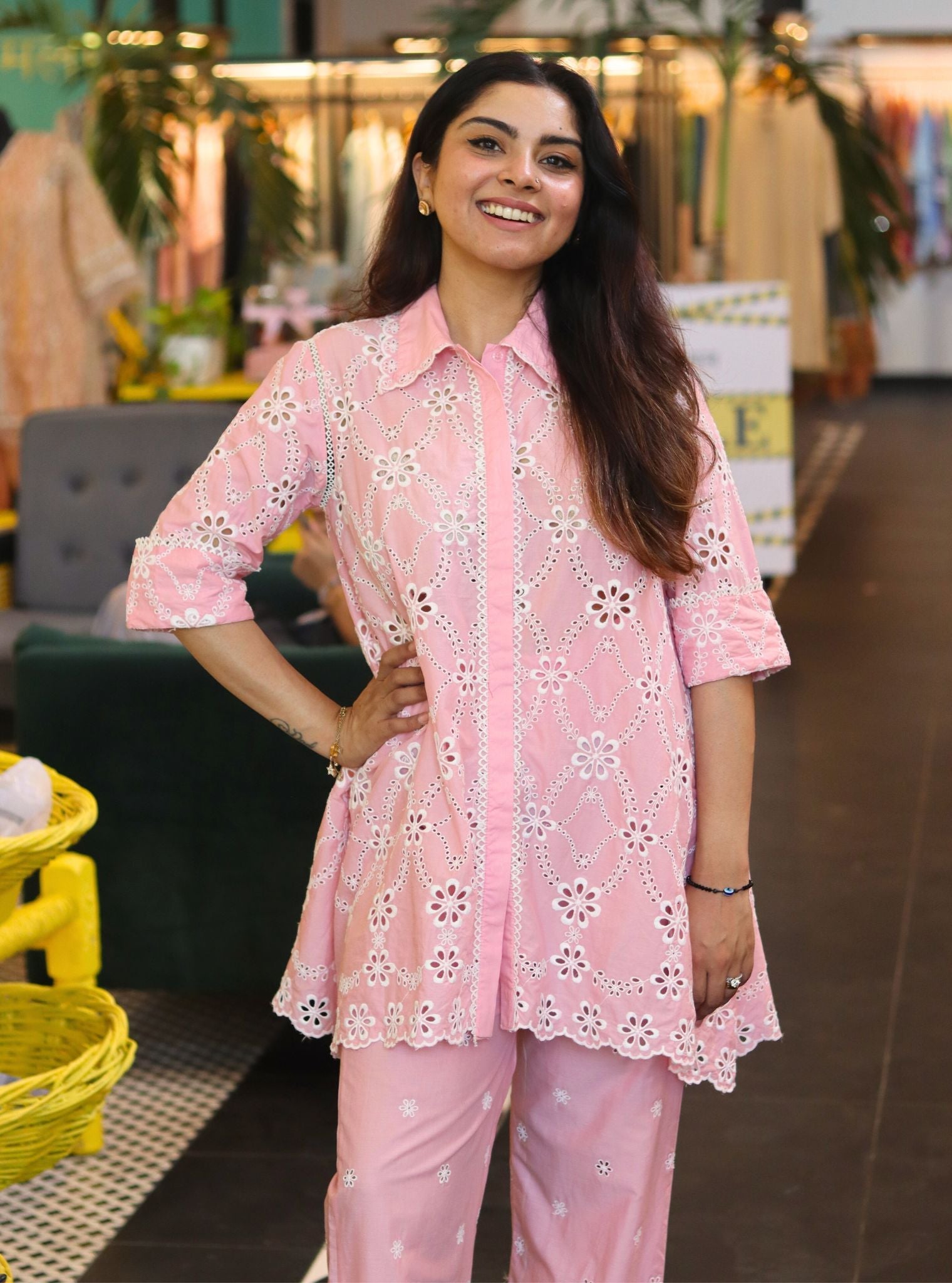 Prue Supima Cotton Pink Co-ord Set