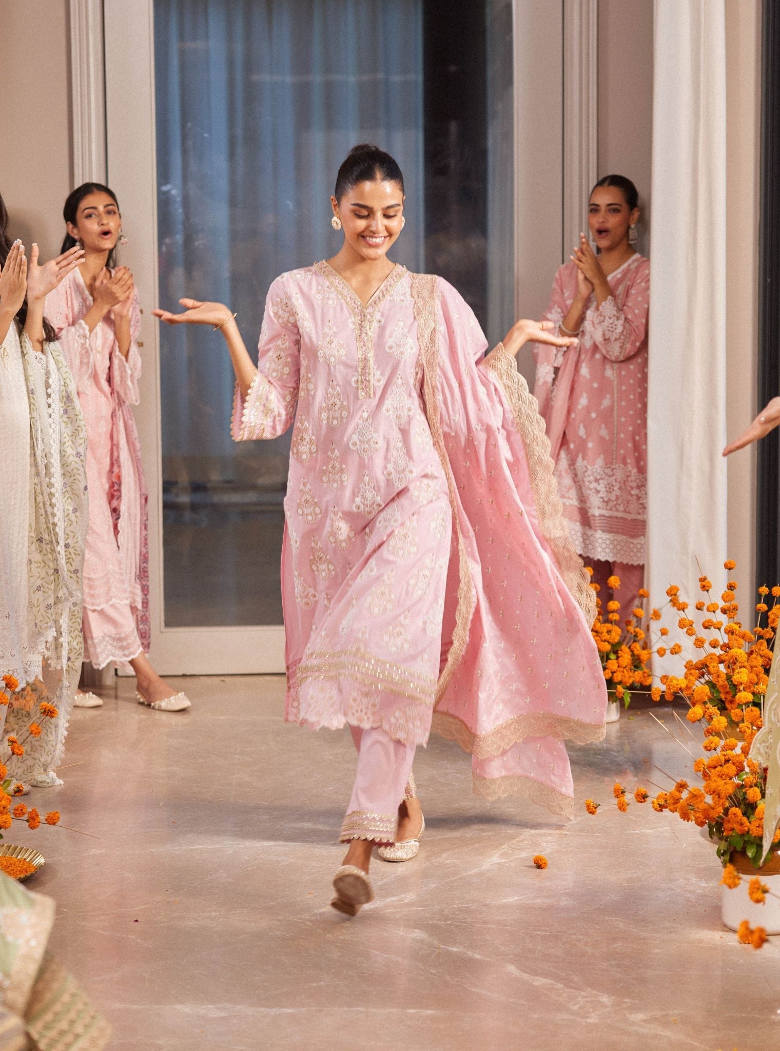 Kaeo Supima Cotton Pink Kurta Set