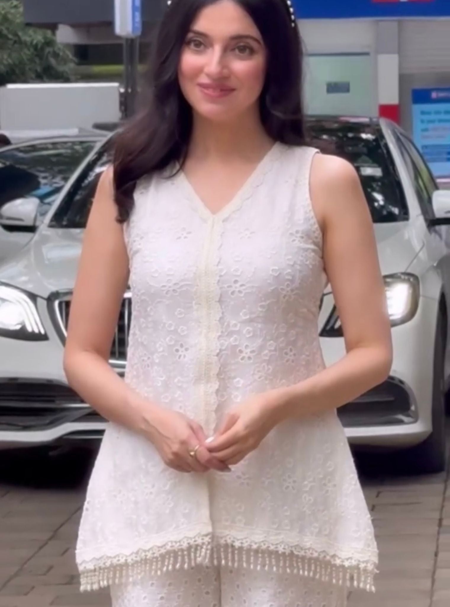 Rehanshi Organza Off White Co-ord Set