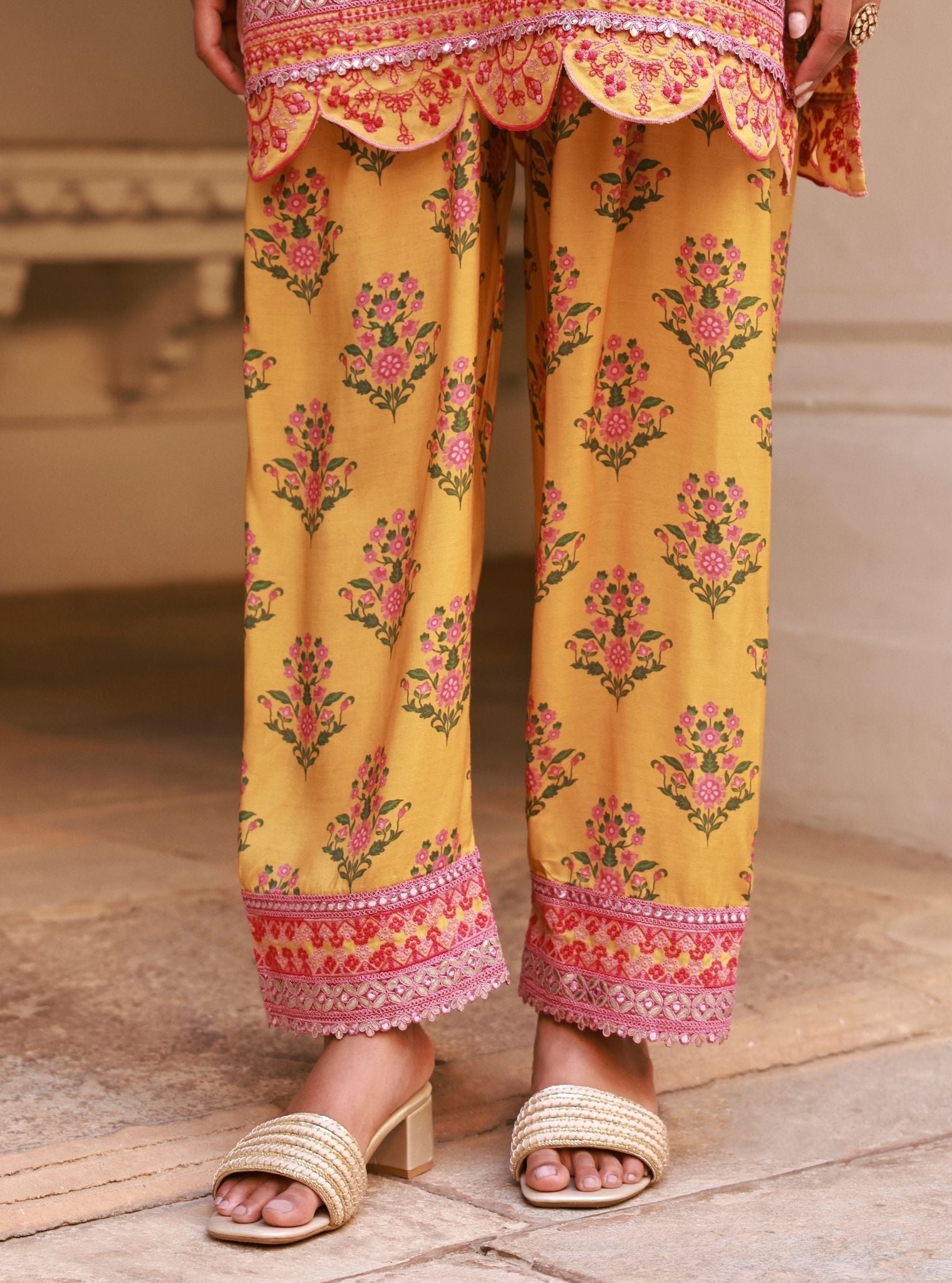 Kalari Lawn Mustard Kurta Set