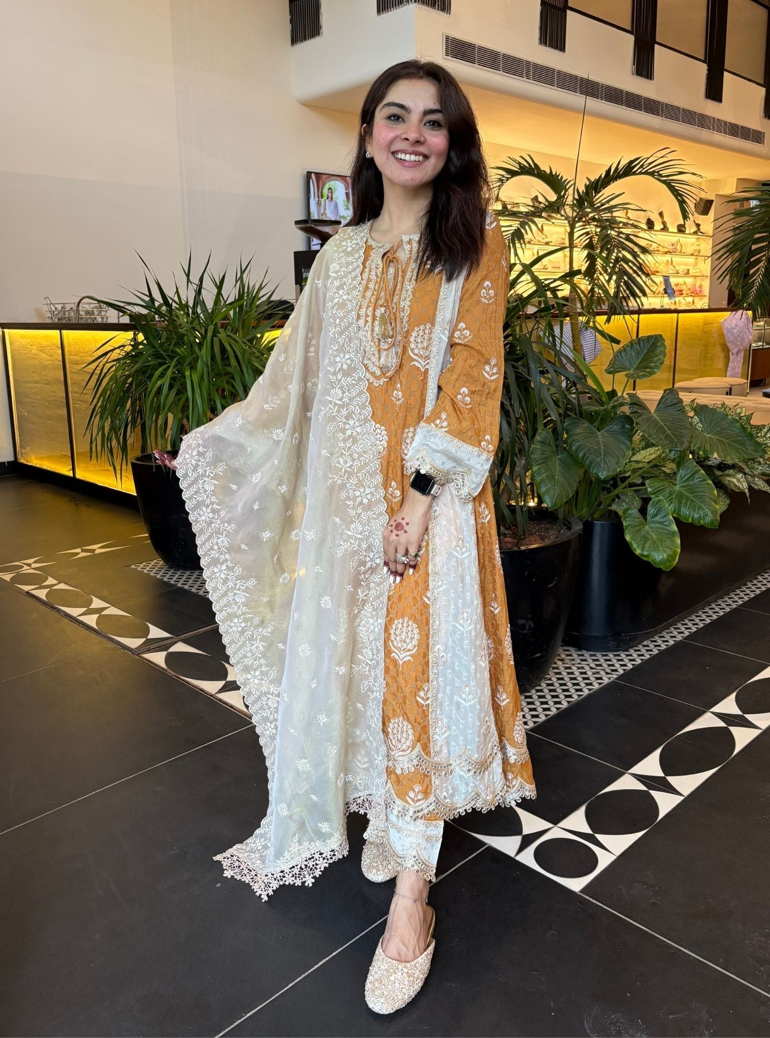 Kairee Banarsi Mustard Kurta Set